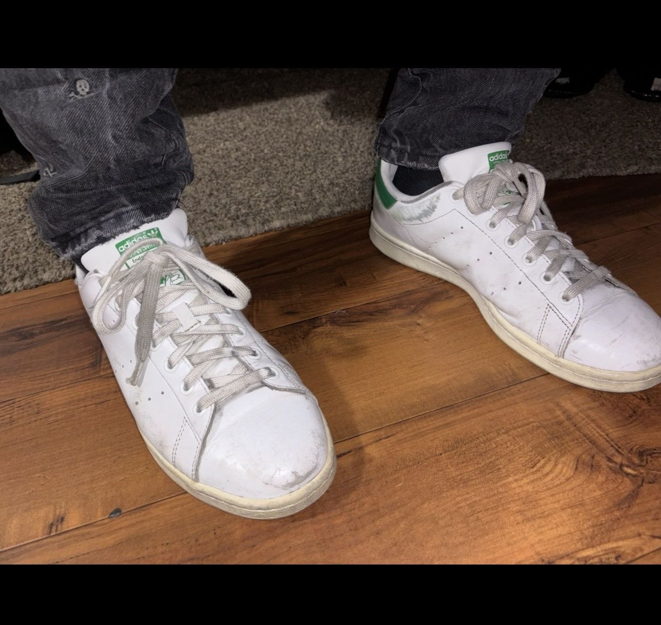 Adidas Adidas White Stan Smiths Leather Men’s Shoes Size 10.5 Used Size US 10.5 / EU 43-44 - 1 Thumbnail