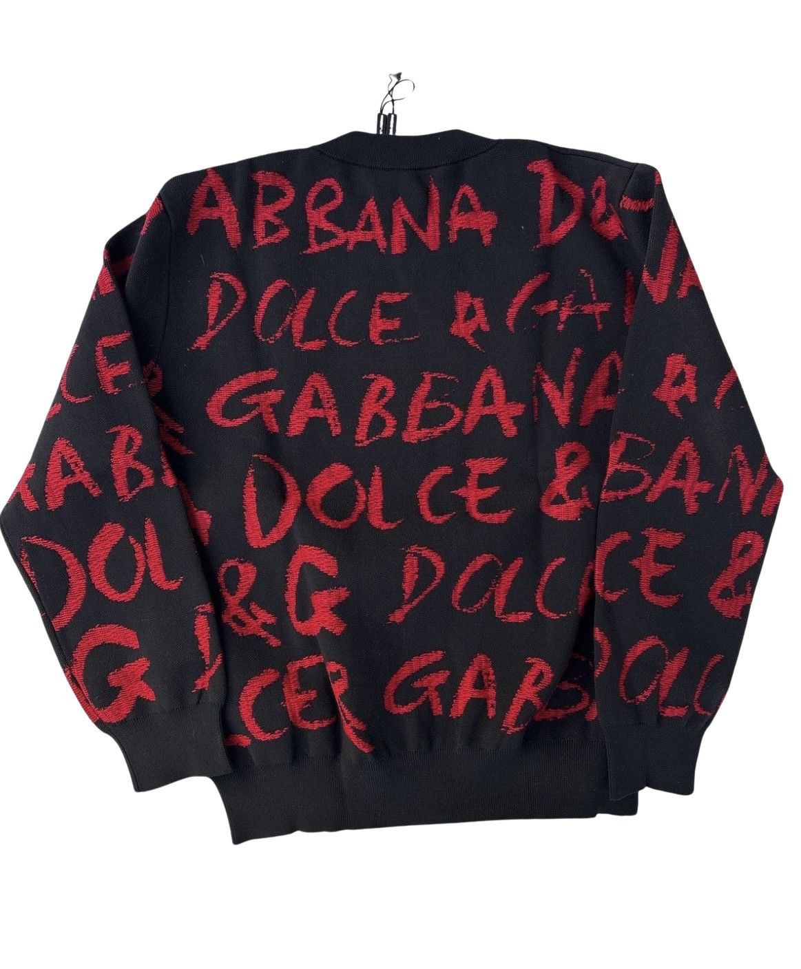 Dolce & Gabbana Dolce and Gabbana Logo Detail Jacquared Sweater Black/Red Size US M / EU 48-50 / 2 - 4 Thumbnail
