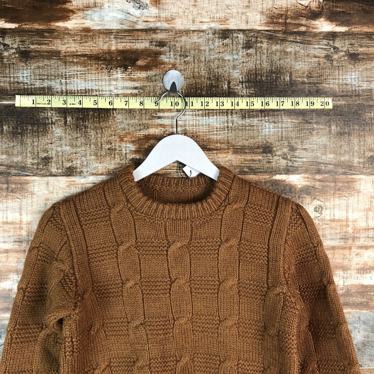 Homespun Knitwear × Japanese Brand Japan vintage Brown cable Knitwear sweatshirt #A1815 Size XS / US 0-2 / IT 36-38 - 4 Thumbnail