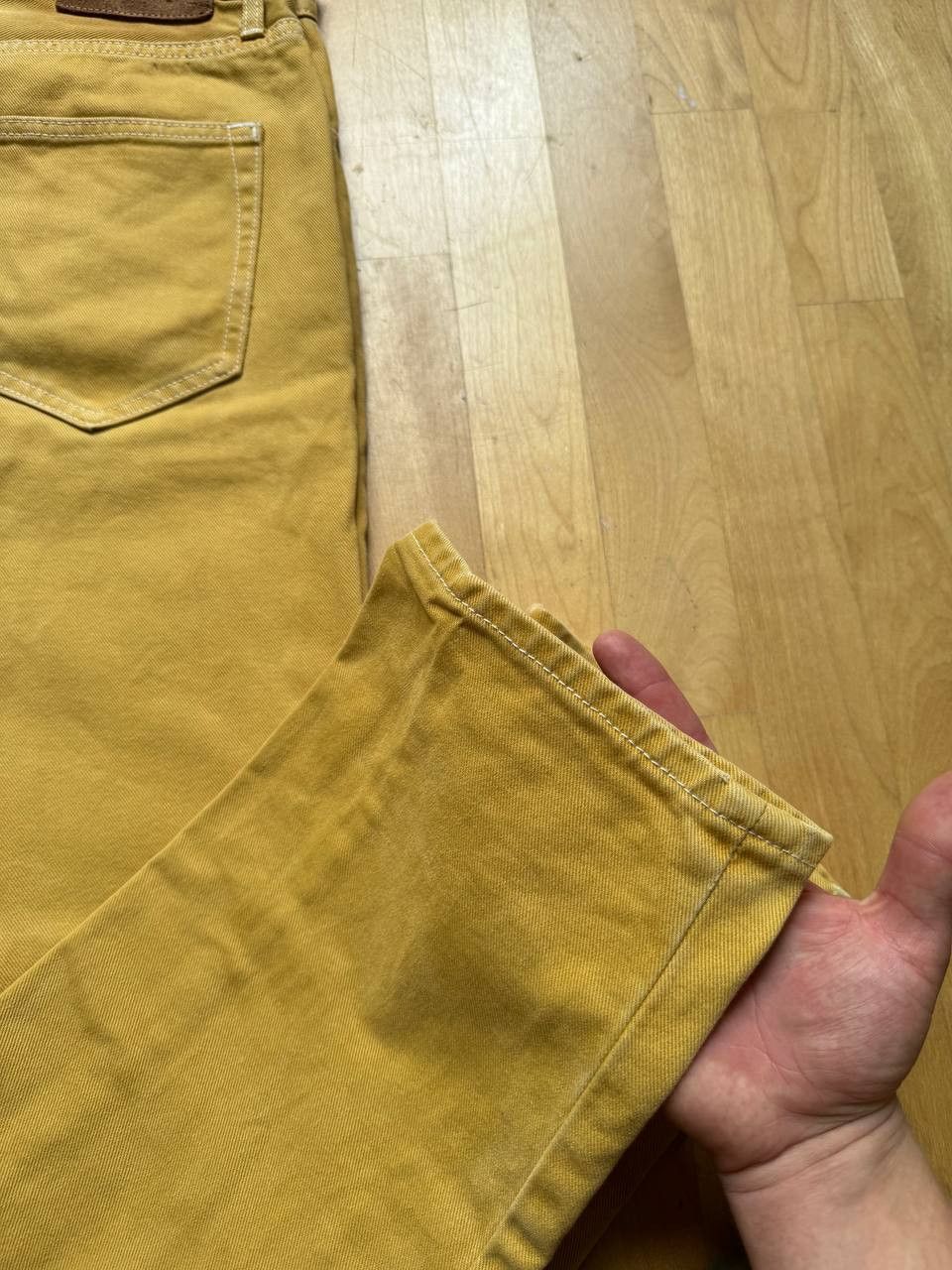 Stussy × Vintage Vintage Stussy Jeans 90S Y2K Model Track Pants Pale Yellow Size US 30 / EU 46 - 5 Thumbnail