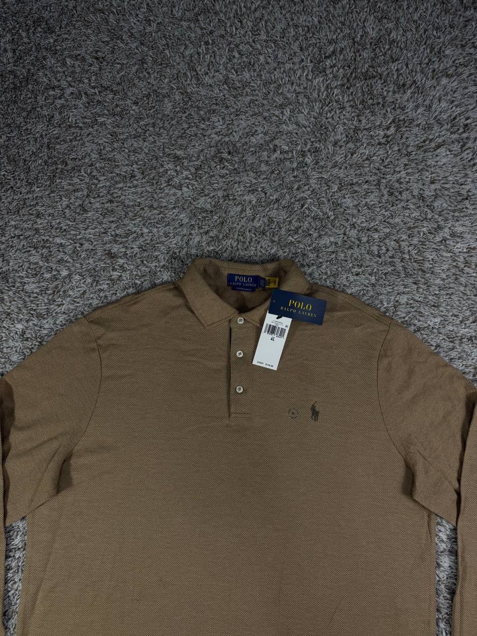Polo Ralph Lauren Polo Ralph Lauren Men's Custom Slim Fit Herringbone Polo Size US XL / EU 56 / 4 - 3 Thumbnail