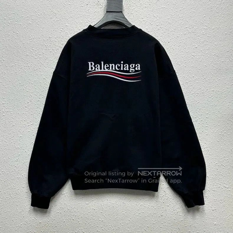 Balenciaga Balenciaga Cola Wave Logo Embroidered Sweatshirt. Size US L / EU 52-54 / 3 - 2 Thumbnail