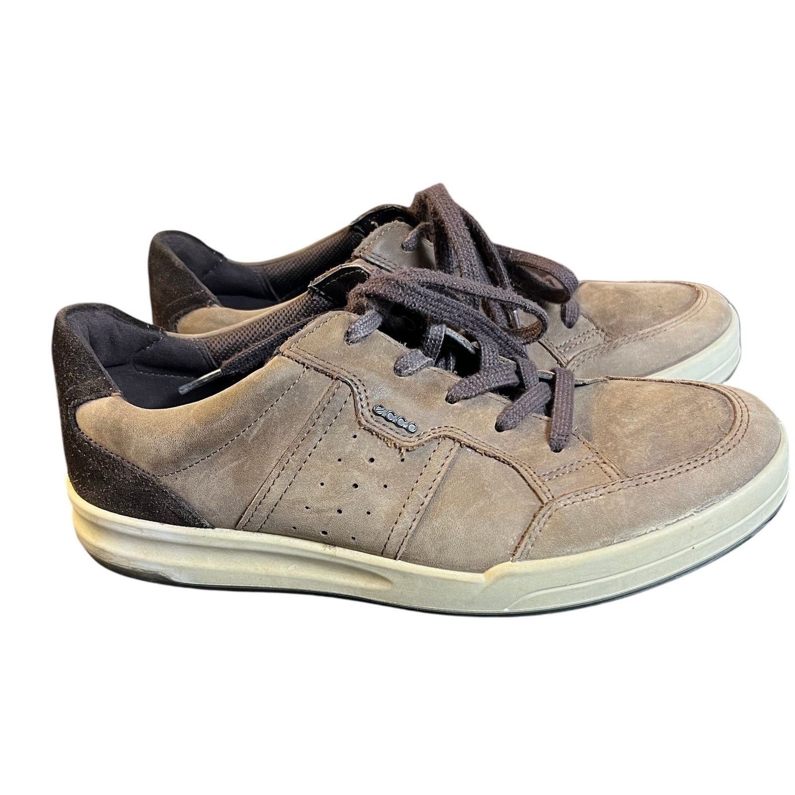 Ecco Ecco Jack Shoes 40 Brown Nubuck Leather Lace Up Comfort Size US 6 / EU 39 - 3 Thumbnail