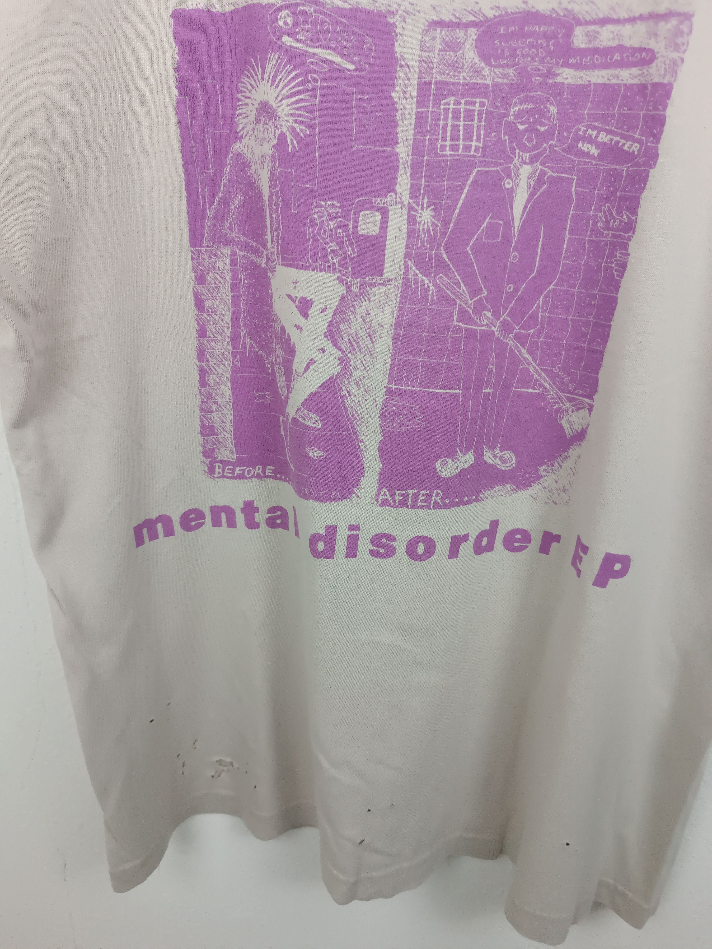 Band Tees THRASH FADED VINTAGE 2000s DISORDER MENTAL DISORDER EP PUNK Size US M / EU 48-50 / 2 - 6 Thumbnail