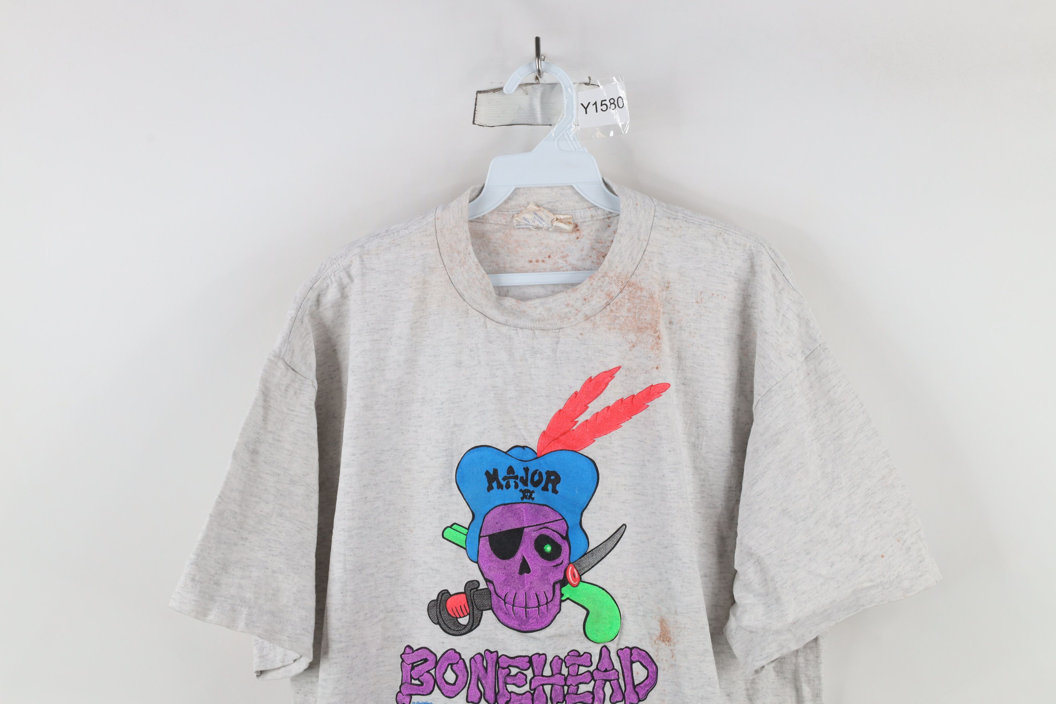Disney × Vintage Vintage 90s Disneyland Exclusive Caribbean Bonehead T-Shirt Size US XL / EU 56 / 4 - 2 Thumbnail