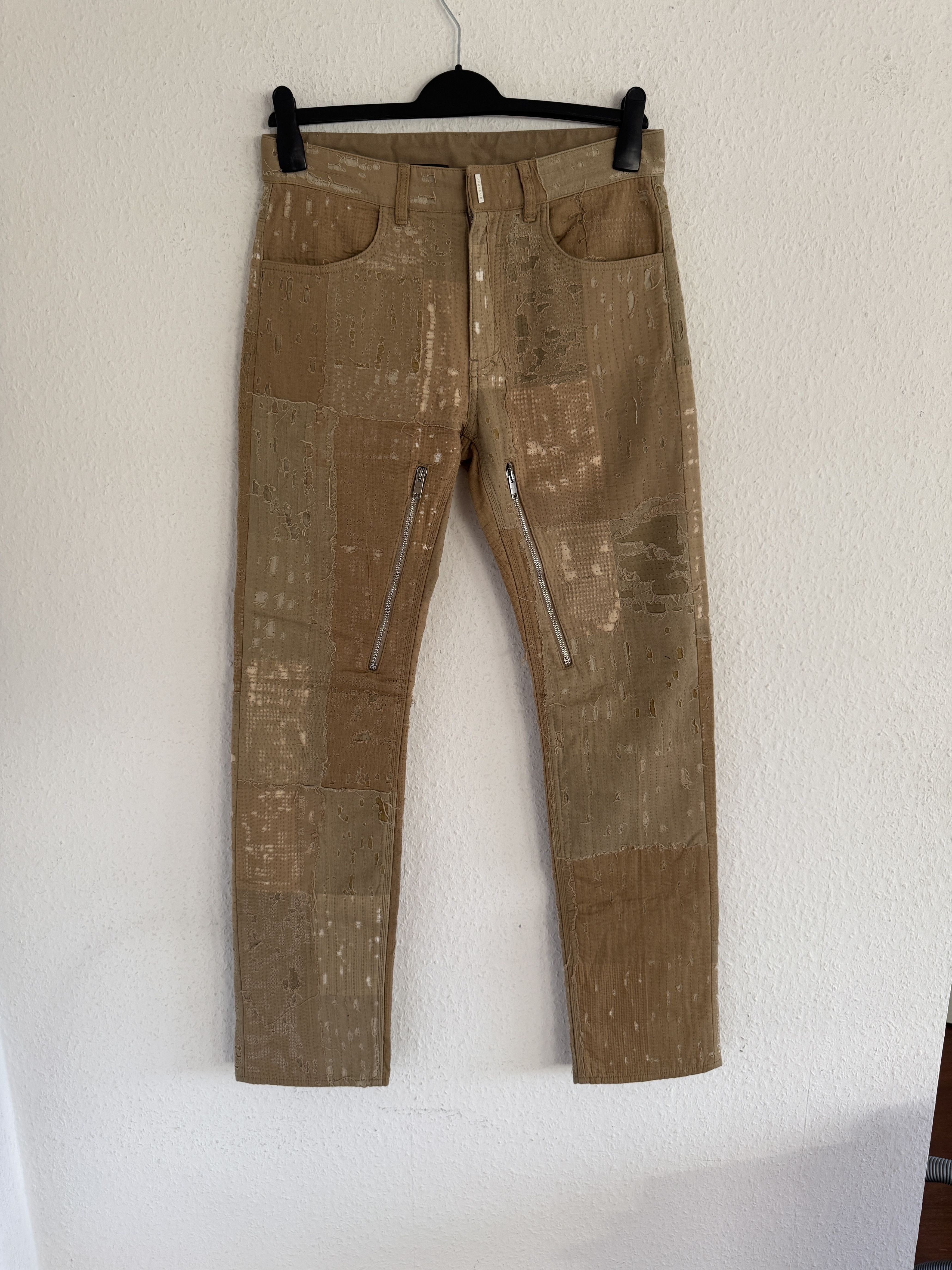 Givenchy Beige Boro Jeans Size US 31 - 1 Thumbnail