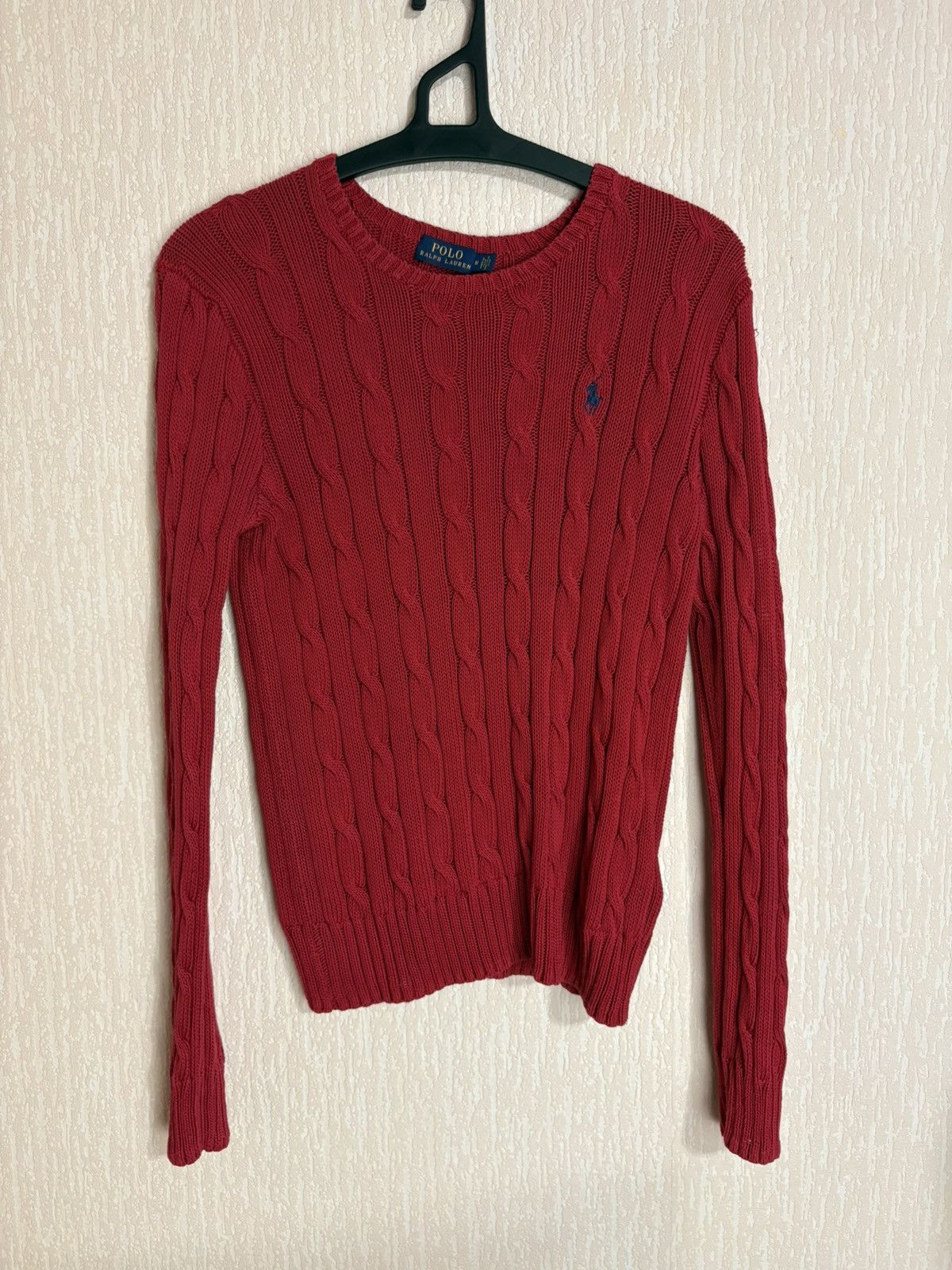 Polo Ralph Lauren Polo Ralph Lauren Women’s Cable Knit Sweater Red Size M Size M / US 6-8 / IT 42-44 - 1 Thumbnail