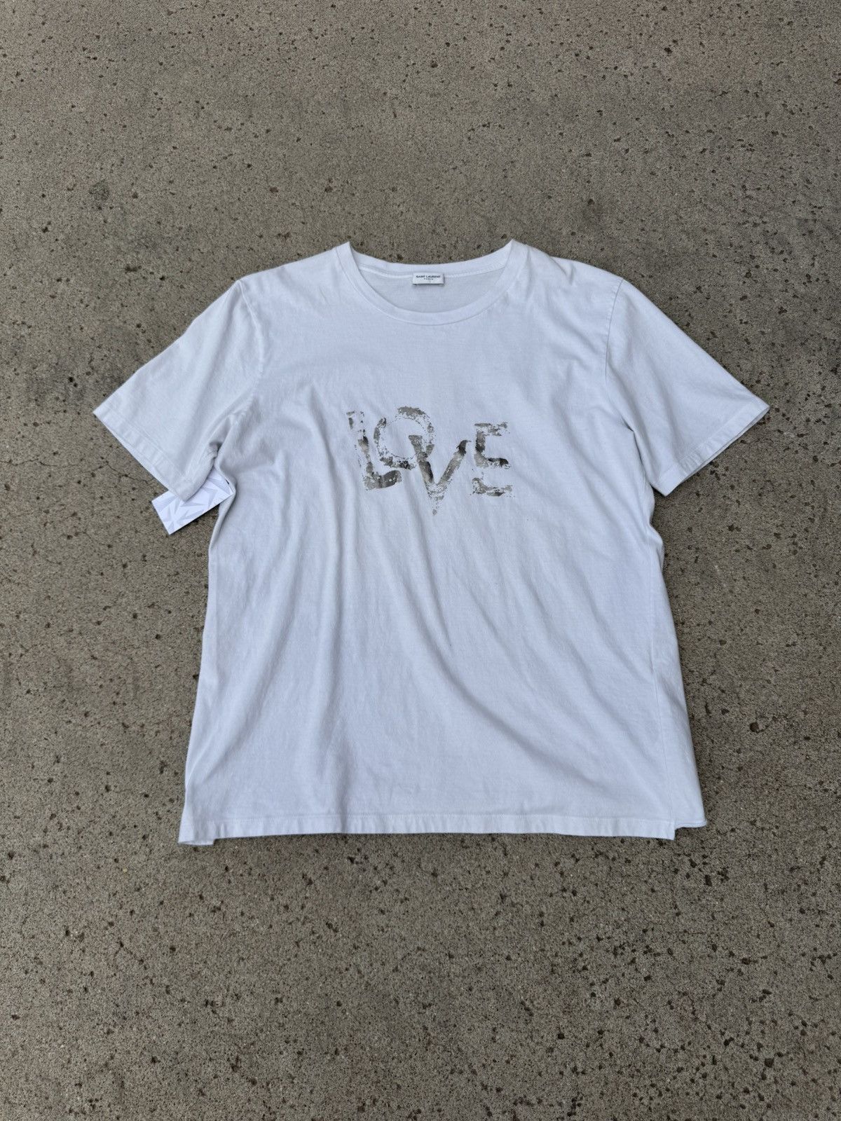 Saint Laurent Paris Saint Laurent Love Tee Size US L / EU 52-54 / 3 - 1 Thumbnail