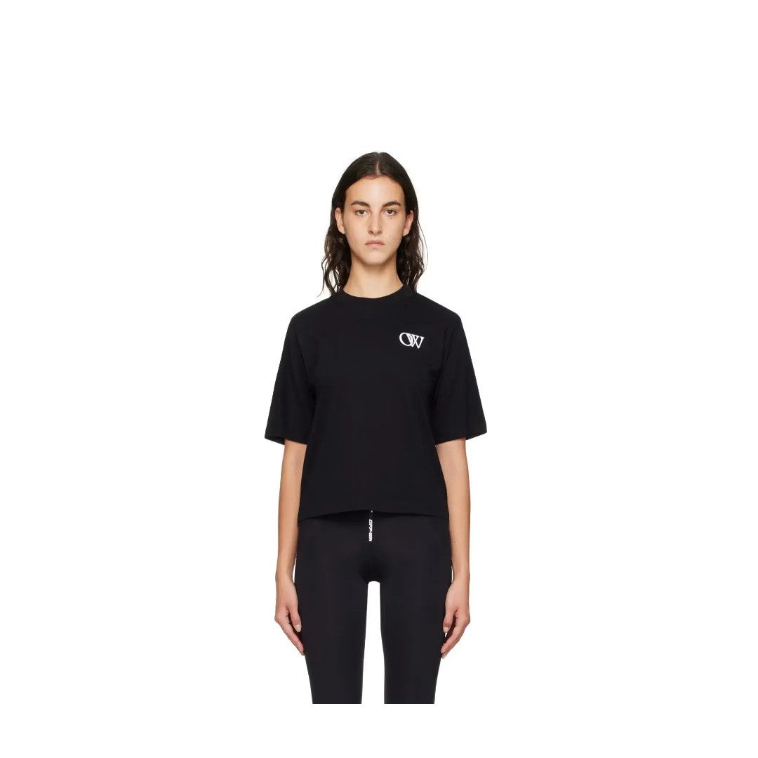 o1mle0425 Flock OW Basic T-Shirt in Black