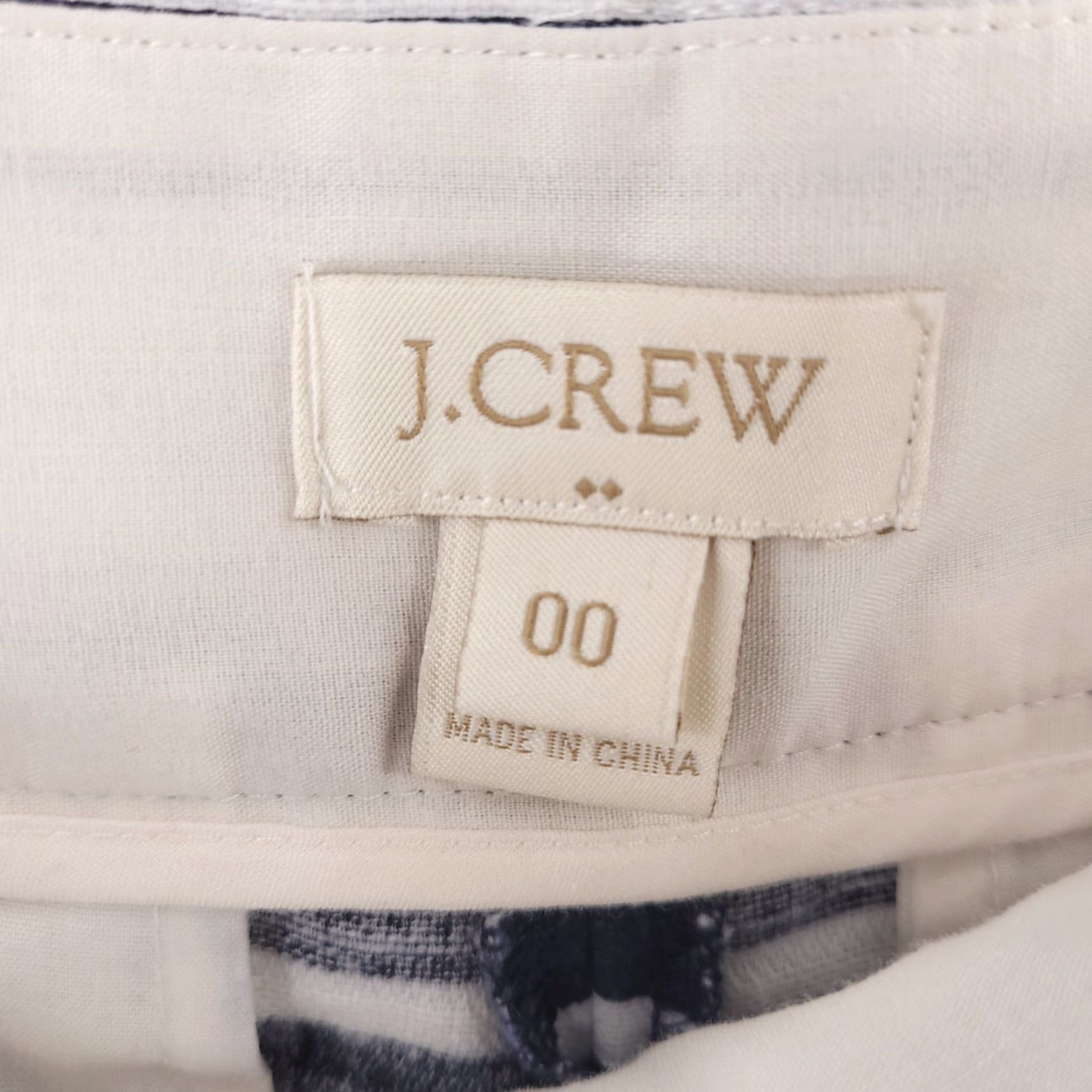 J.Crew J.CREW Shorts Womens 00 Linen Blend Navy White Blue Mini Chino Short - Adult Womens, Linen Blend, White, Blue, Navy, 00, Regular, 100% authenticity Size 24" / US 00 / IT 34 - 4 Thumbnail