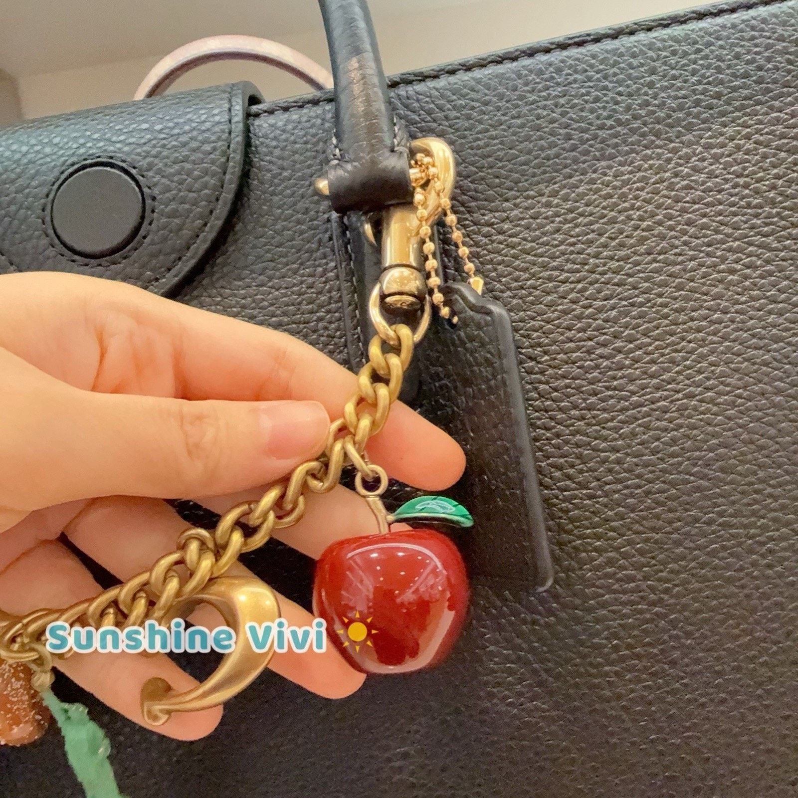 Coach NWT Coach New York Motif Chain Bag Charm Brass/Multi CCX50 Size ONE SIZE - 6 Thumbnail