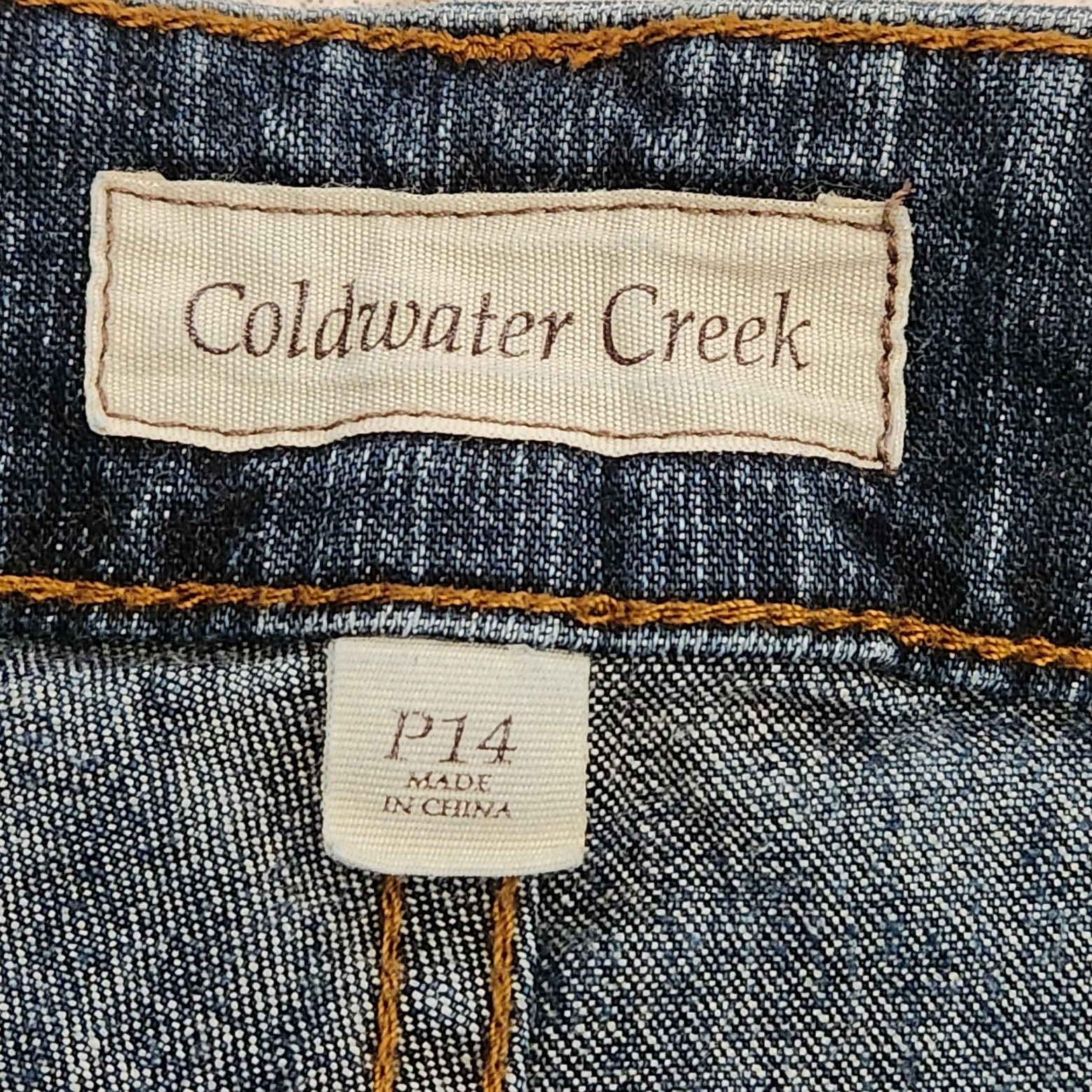 Coldwater Creek Coldwater Creek Blue Leather "Braided Look" Seams Jeans 14P Size 34" / US 12 / IT 48 - 5 Thumbnail