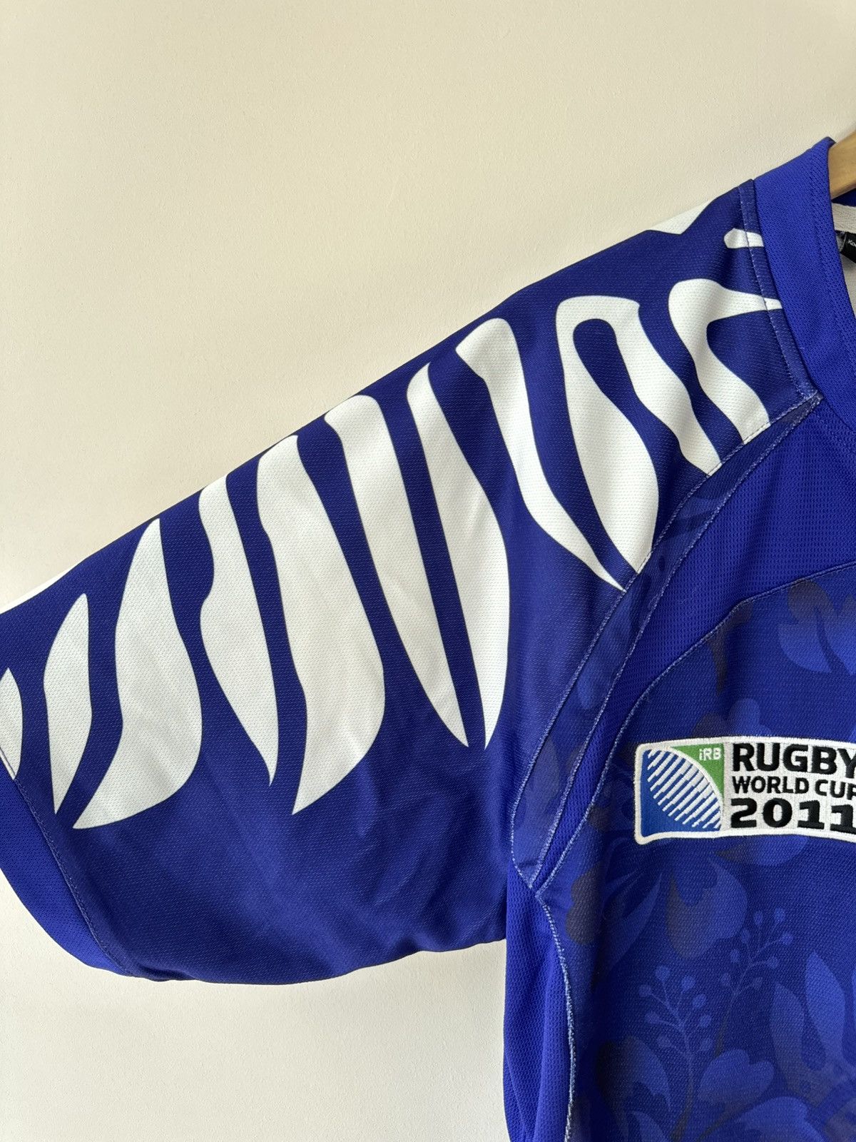 Vintage Samoa 2011-2012 World Cup Home Rugby Jersey Blue Shirt Kit Size US XL / EU 56 / 4 - 9 Thumbnail