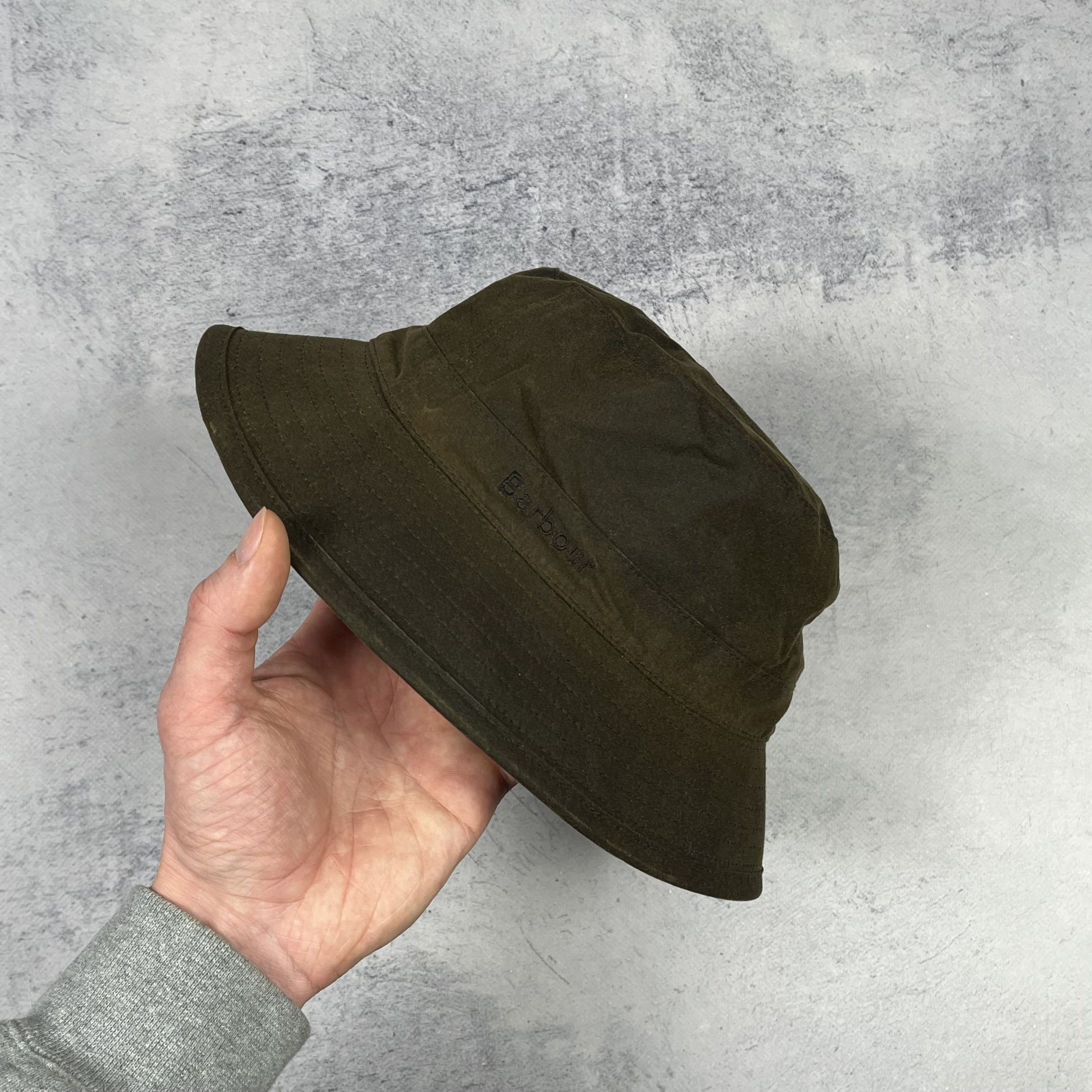 Barbour Barbour Waxed Olive Bucket Hat Size ONE SIZE - 1 Thumbnail