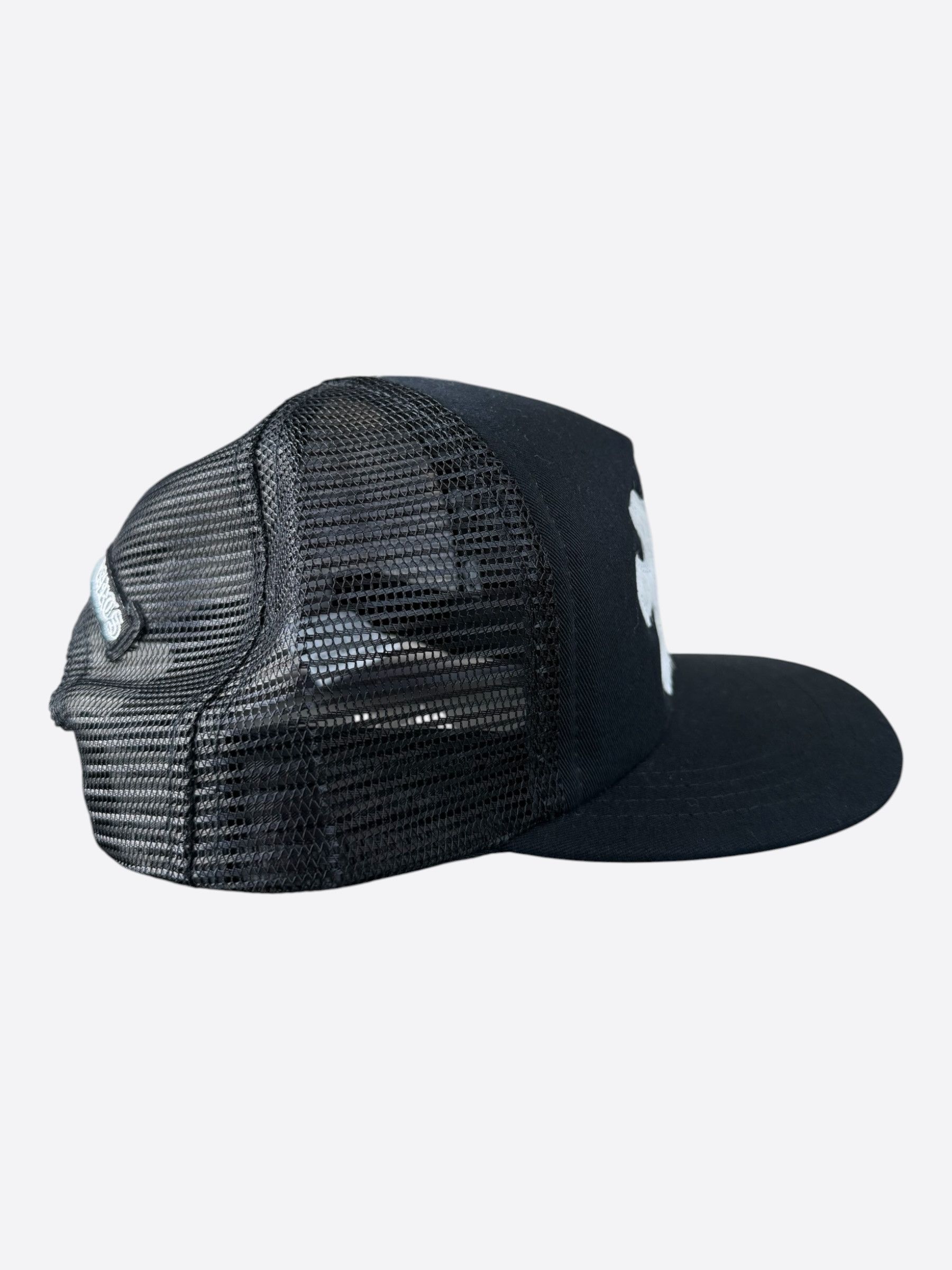 Chrome Hearts Chrome Hearts Black & White Ponyhair Triple Cross Patch Hat Size ONE SIZE - 2 Thumbnail