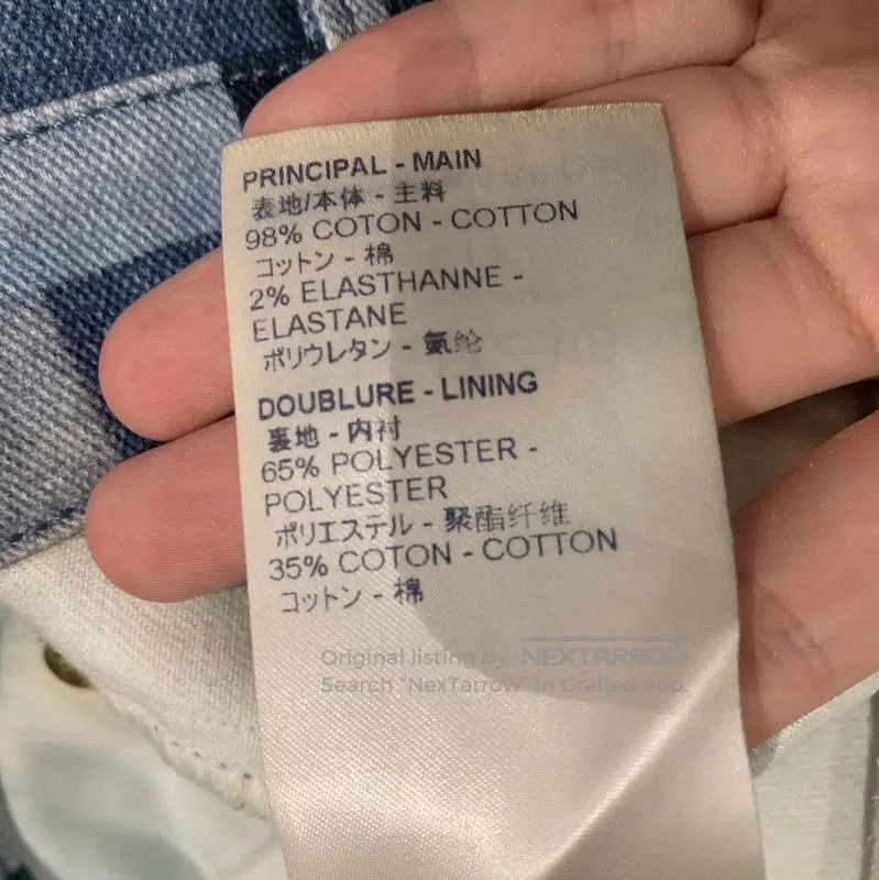 Louis Vuitton Louis Vuitton Summer Blue Cotton Checkered Denim Pants . Size 27" / US 4 / IT 40 - 5 Thumbnail