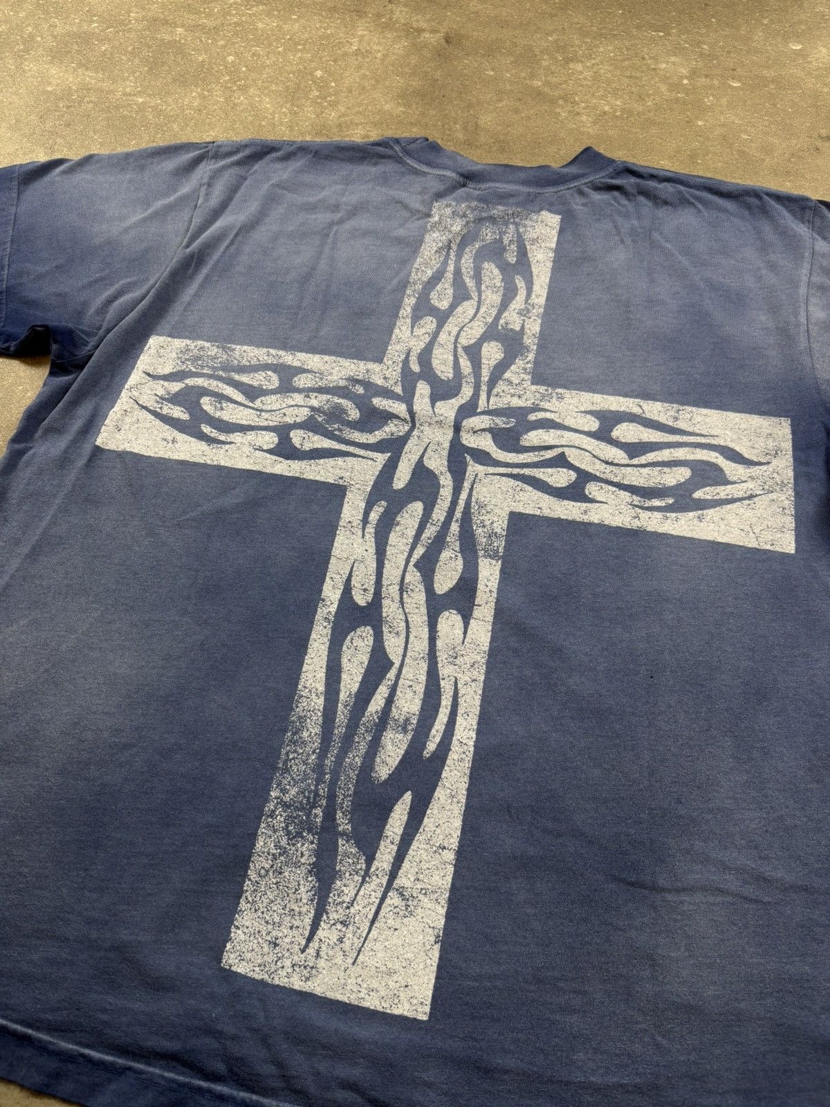 HELLSTAR Hellstar Carry Your Cross T-Shirt, Blue Size US XS / EU 42 / 0 - 7 Thumbnail