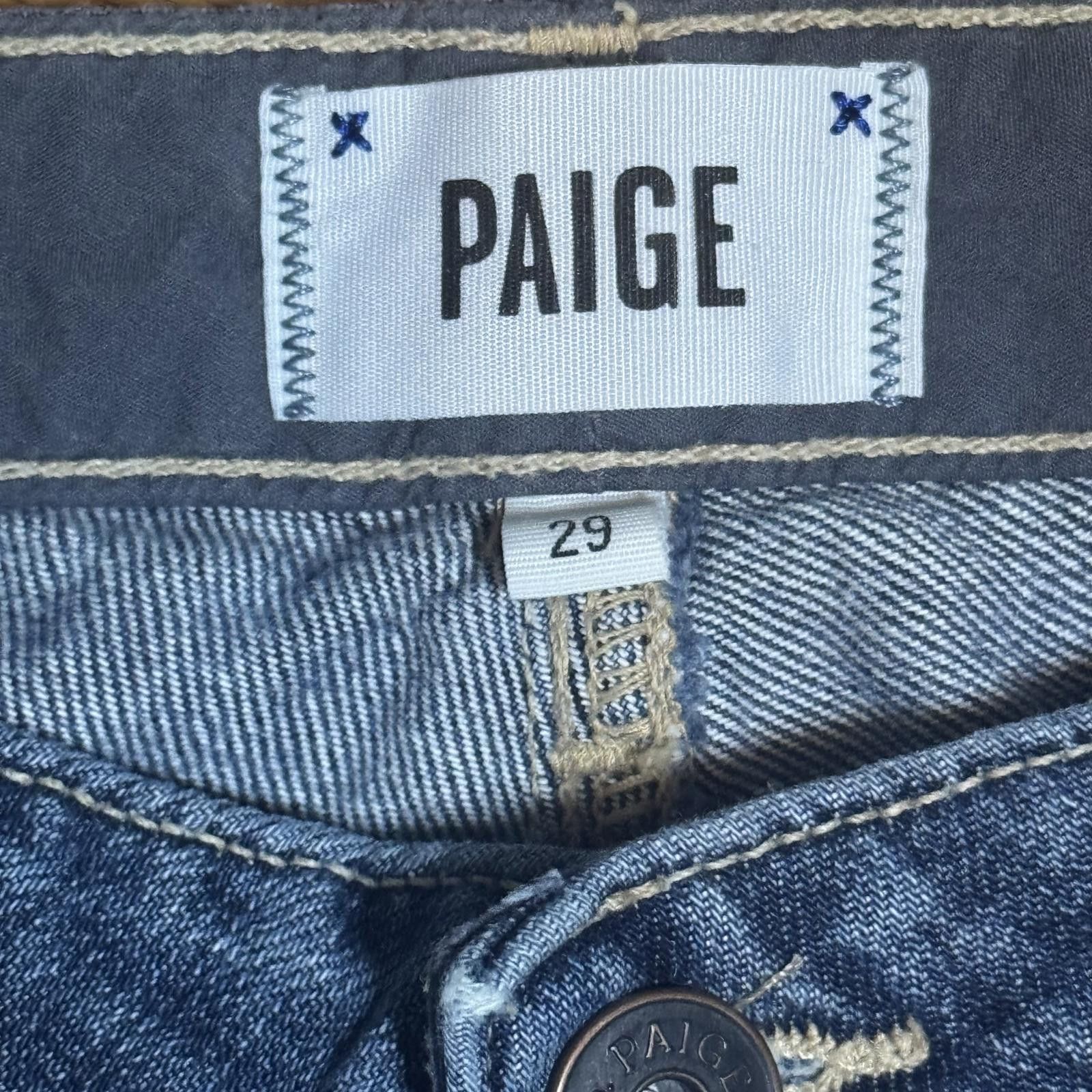 Paige Paige Jimmy Jimmy Skinny Women's Blue Denim Jeans Size 29 Size 29" - 3 Thumbnail