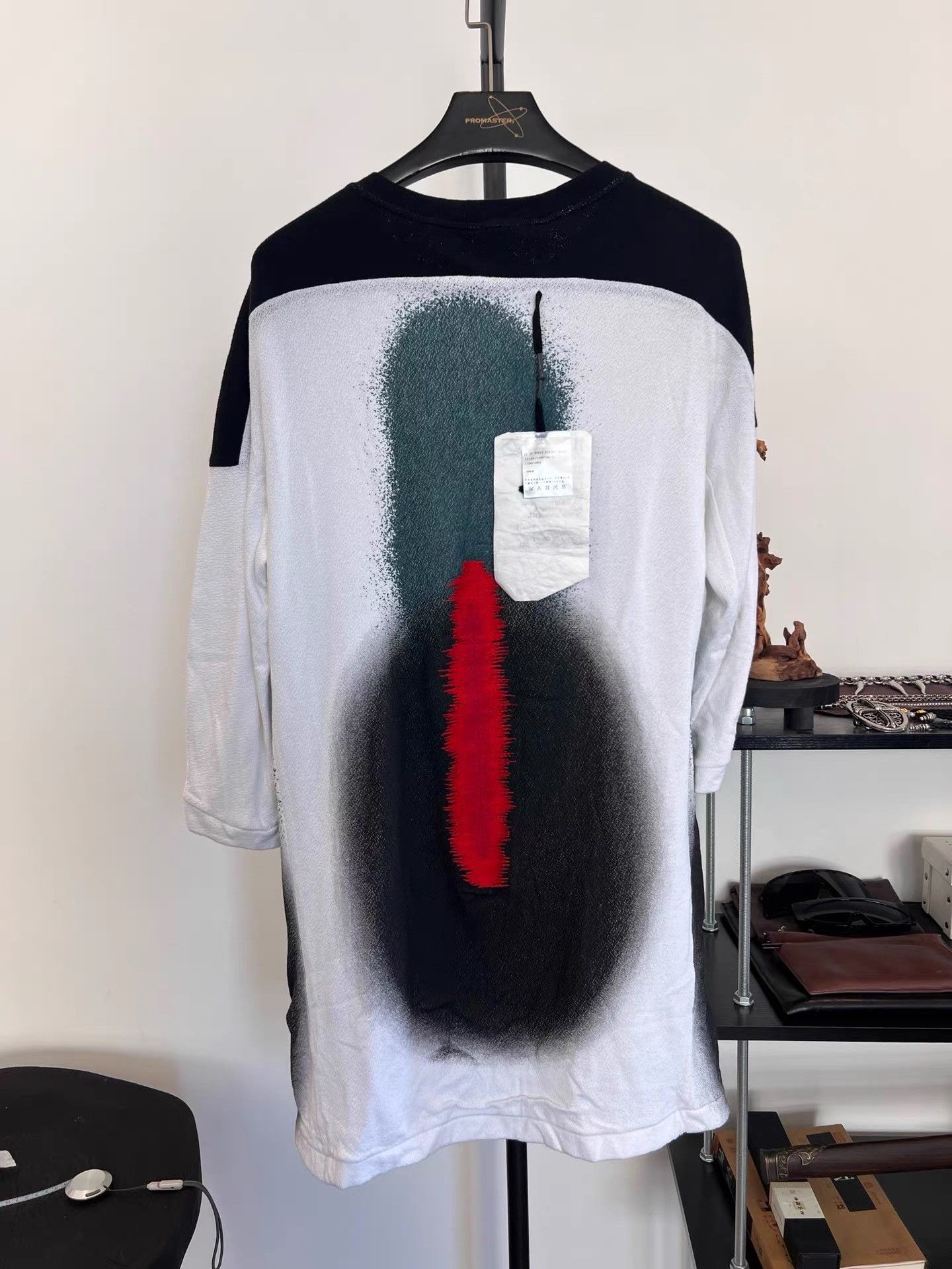 11 By Boris Bidjan Saberi 11by BBS Embroidered Sheer 3/4 Sleeve T-Shirt K35 Size US L / EU 52-54 / 3 - 1 Thumbnail