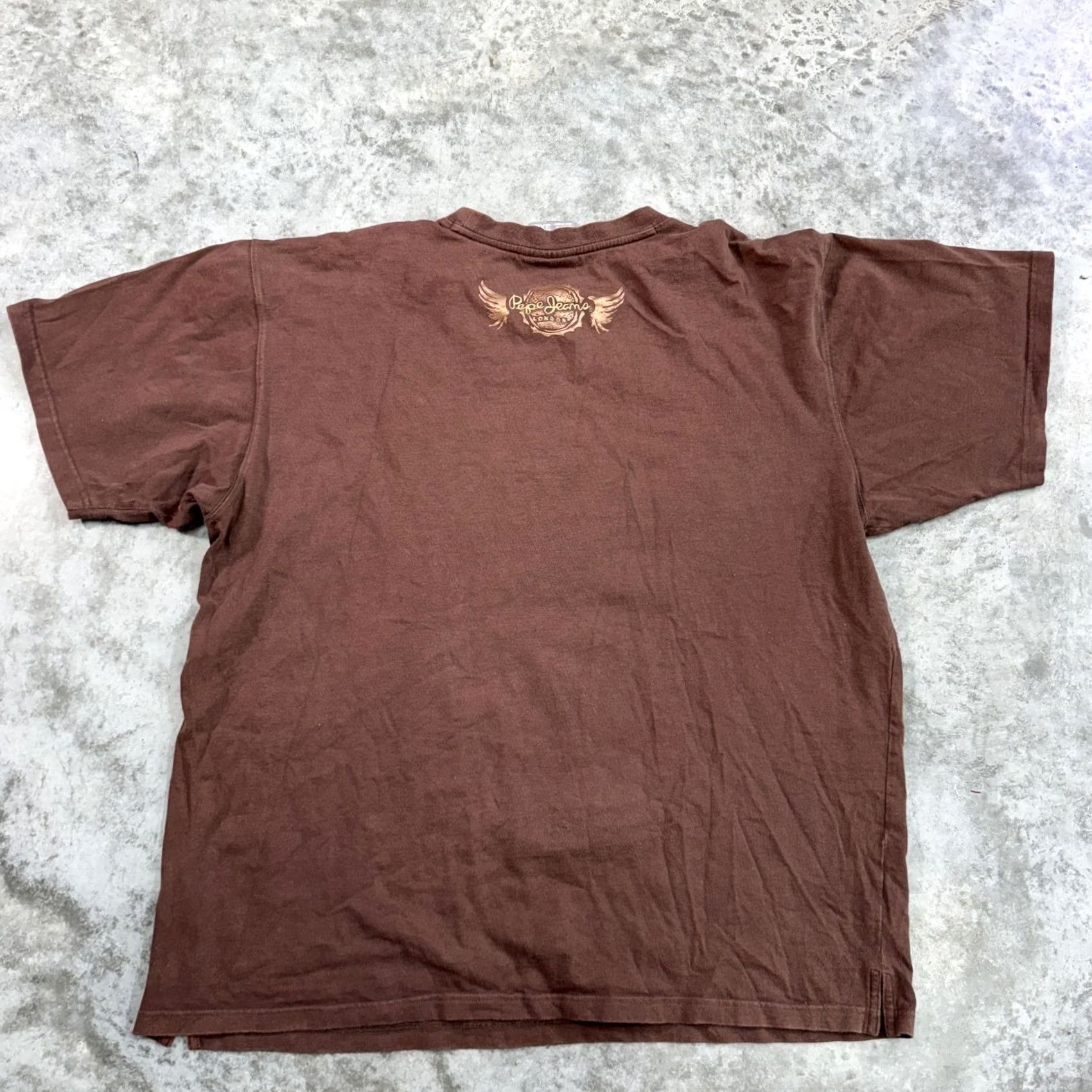 Pepe Jeans Pepe Jeans Shirt Mens 3XL Brown Graphic Print Eagle Crest Tee Size US XXL / EU 58 / 5 - 4 Thumbnail