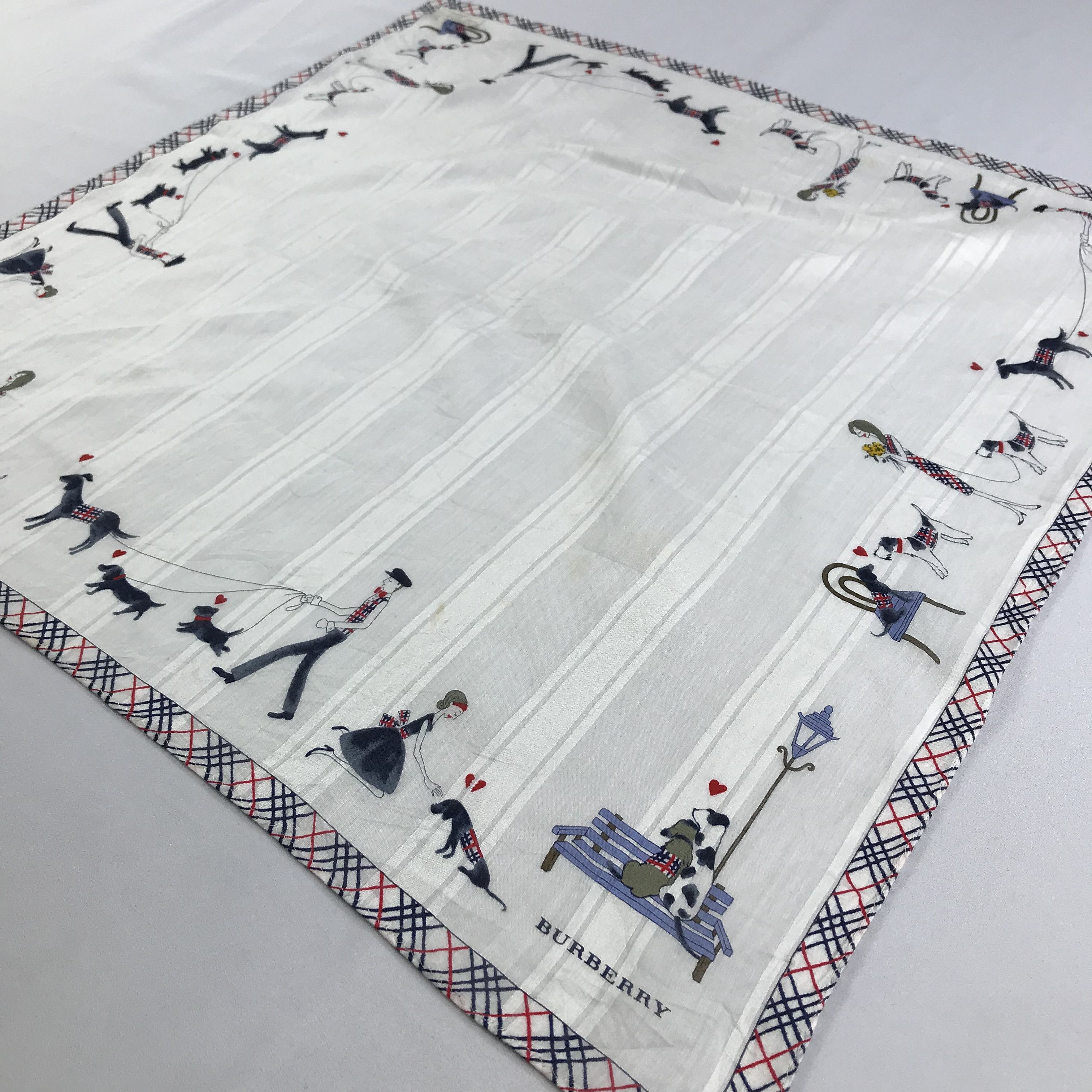 Burberry × Vintage Burberry Bandana / Handkerchief / Neckerchief - S2641 Size ONE SIZE - 2 Thumbnail