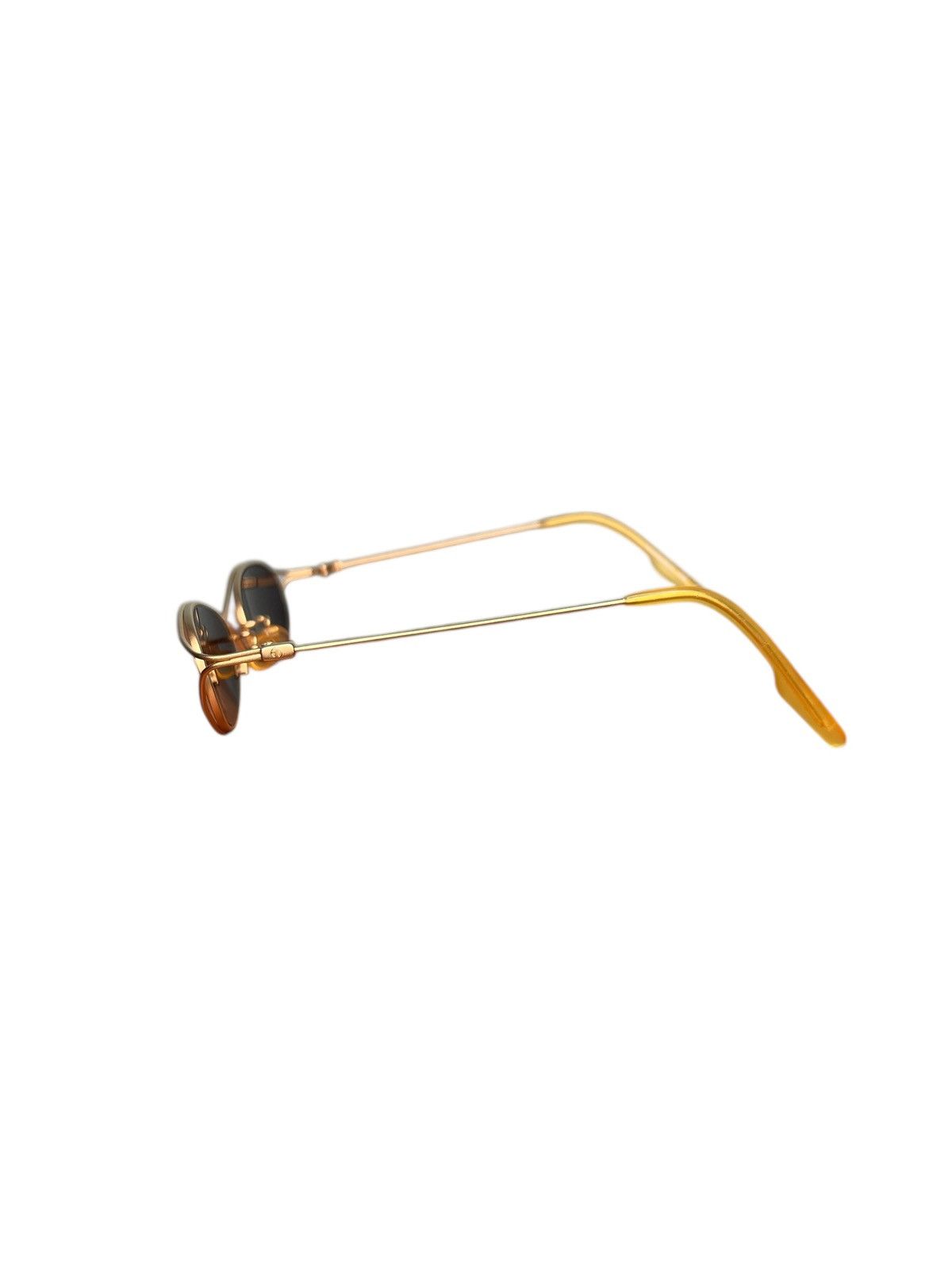 ALAIN DELON Vintage Alain Delon 3405 Gold Oval Cat-Eye Sunglasses Size ONE SIZE - 3 Thumbnail