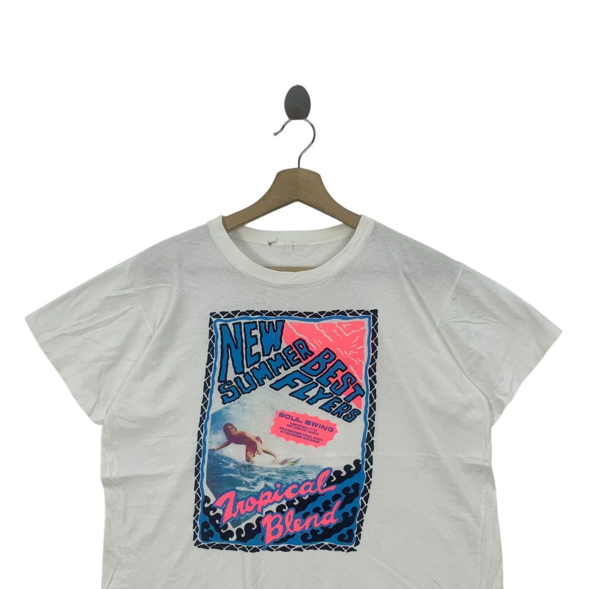Other Vintage 80’ TROPICAL BLEND SURF Soul Swing Tee Shirt Top Size M / US 6-8 / IT 42-44 - 2 Thumbnail