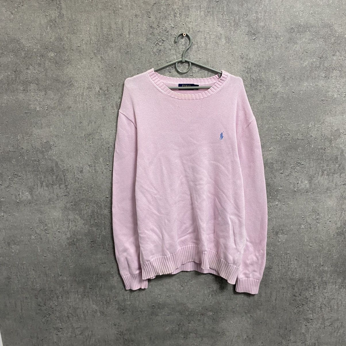 Polo Ralph Lauren Vintage Polo Ralph Lauren Sweater Pink Pony Crew Neck Y2K Size US L / EU 52-54 / 3 - 1 Thumbnail