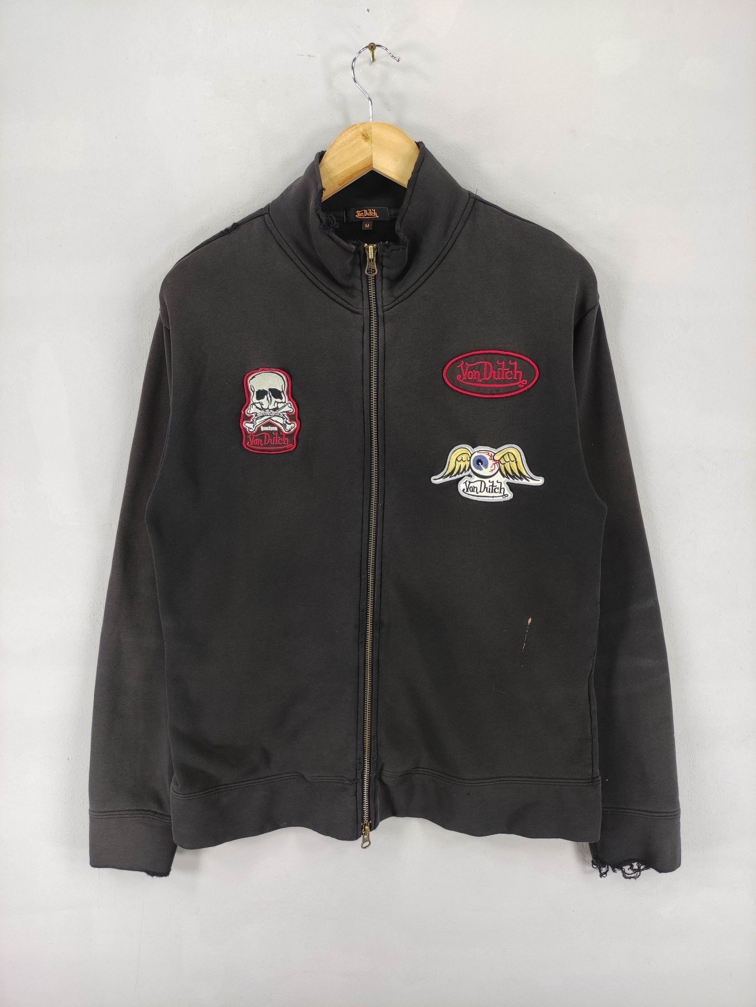 Von Dutch Vintage Von Dutch Distressed Sweater Zipper Patch Size US M / EU 48-50 / 2 - 1 Thumbnail