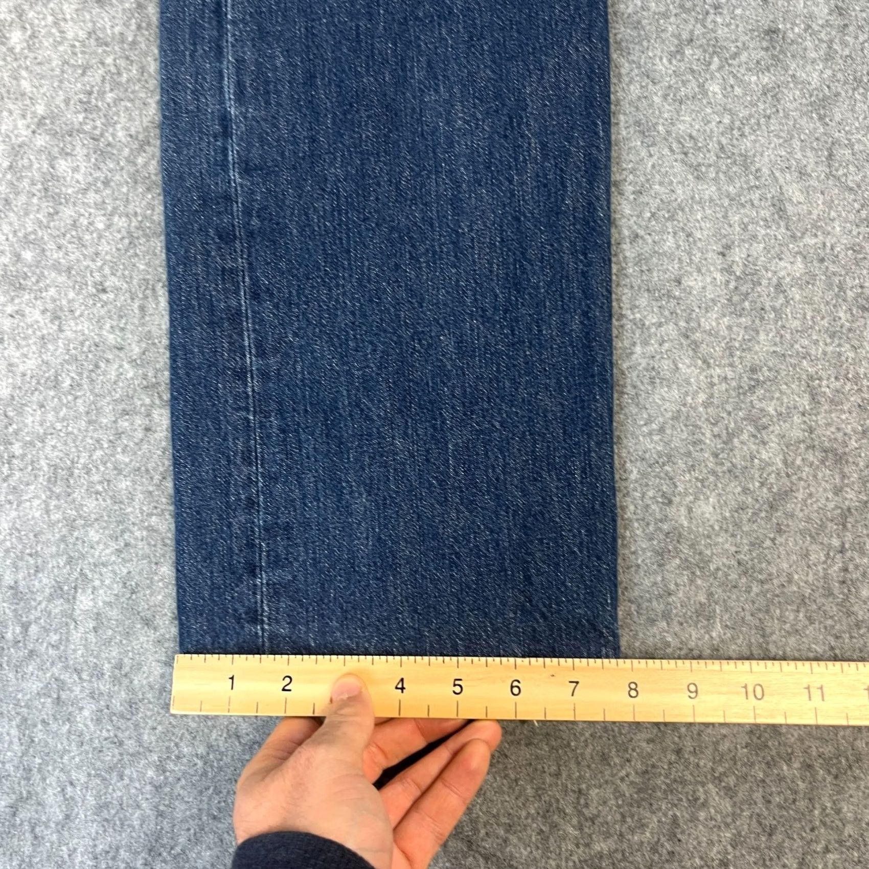 Levi's Levi's 501 Jeans Straight Regular Mens 34 Dark Wash Blue 5-Pocket Denim Comfort, Button Closure, Machine Washable, Classic Vintage-Lite Size US 34 / EU 50 - 3 Thumbnail