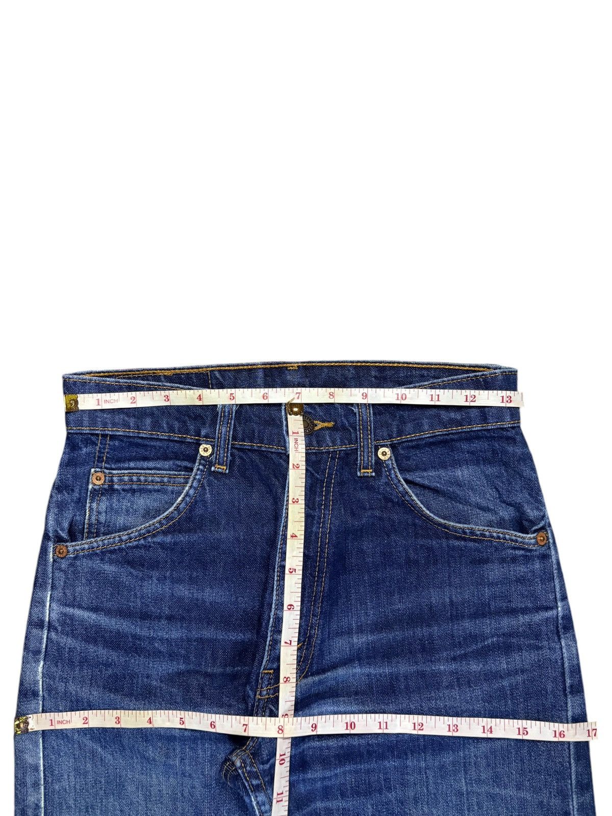 Levi's Vintage 90s Levis 607 Orange Tab Blue Wash Distressed Jeans Size US 27 - 12 Thumbnail