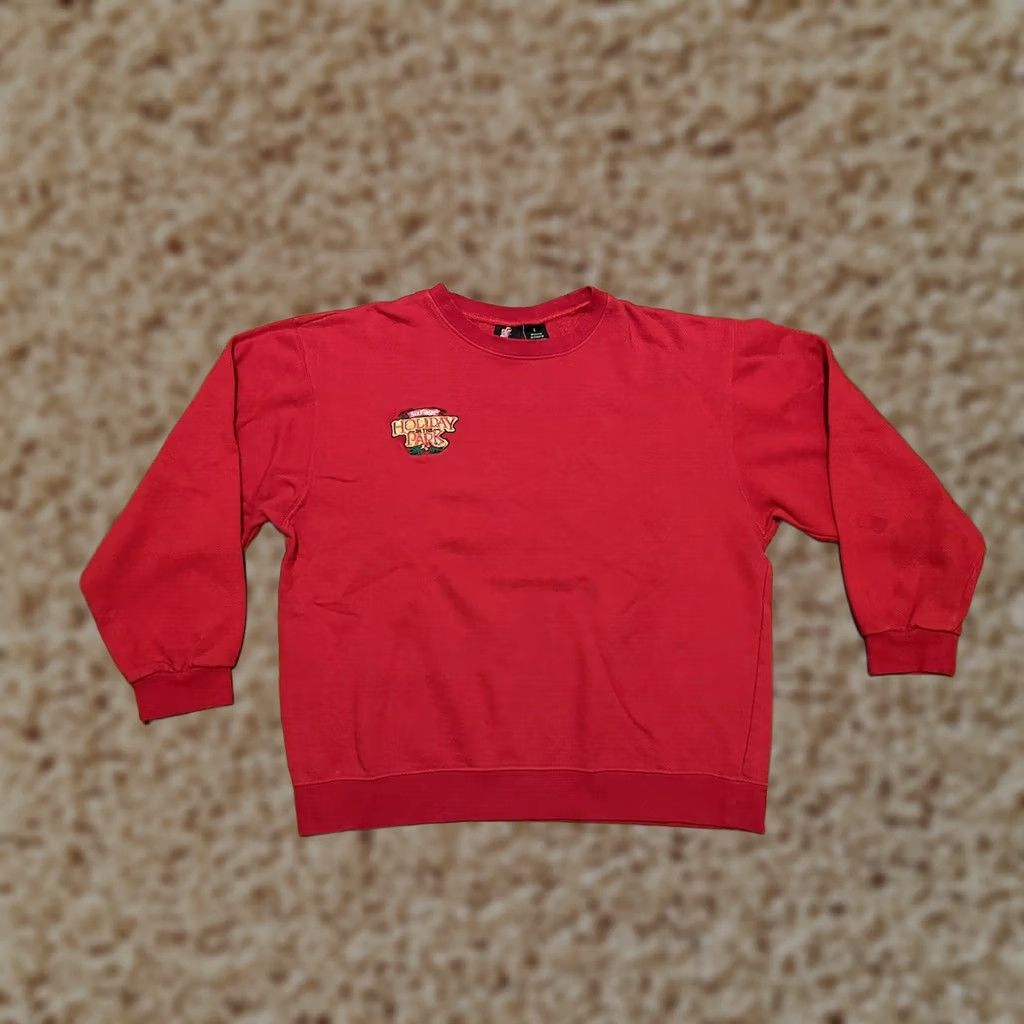 Vintage Six Flags Holiday In The Park Red Crewneck Sweatshirt Womens L Size L / US 10 / IT 46 - 1 Thumbnail