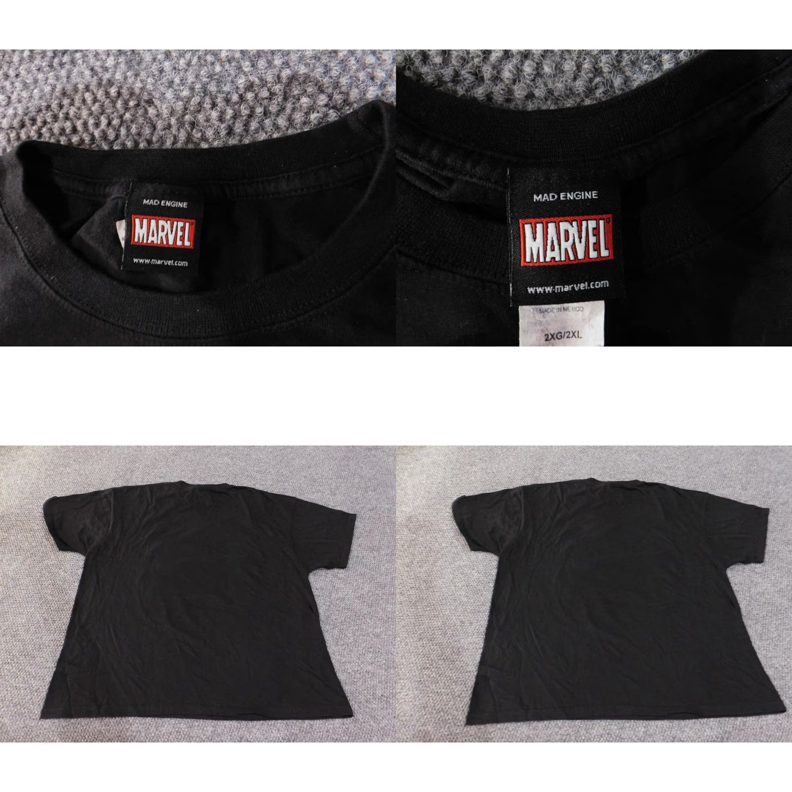 Vintage VINTAGE Marvel Shirt Mens 2XL Black Superhero Avengers Hulk Spiderman Iron Man Wolverine Captain America The Thing Size US XXL / EU 58 / 5 - 8 Thumbnail