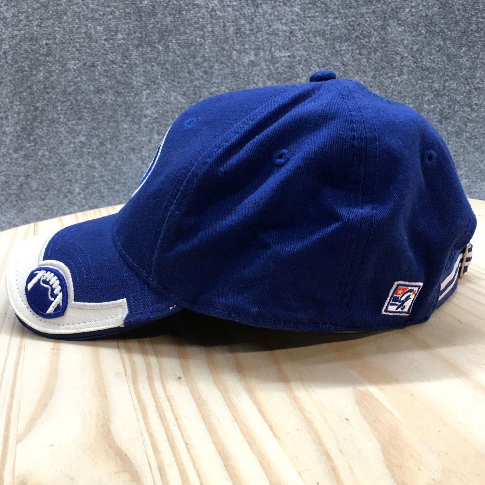 Vintage The Game Mineral Point Gridiron Club Baseball Cap Mens OS Blue White Headwear Baseball Cap Size ONE SIZE - 5 Thumbnail