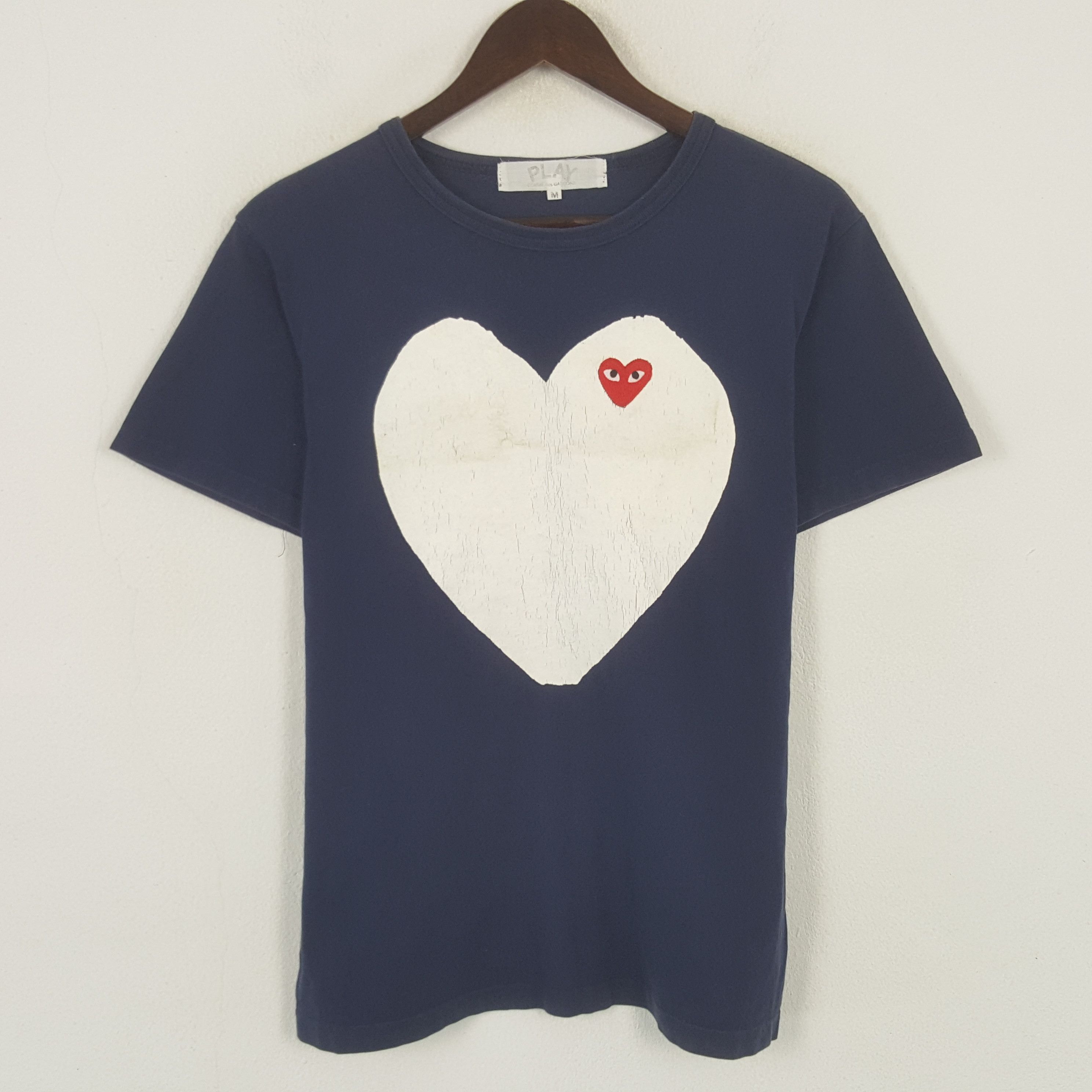 Comme des Garcons PLAY Vintage Play Comme des Garcons Big Logo Tshirt Size US S / EU 44-46 / 1 - 1 Thumbnail