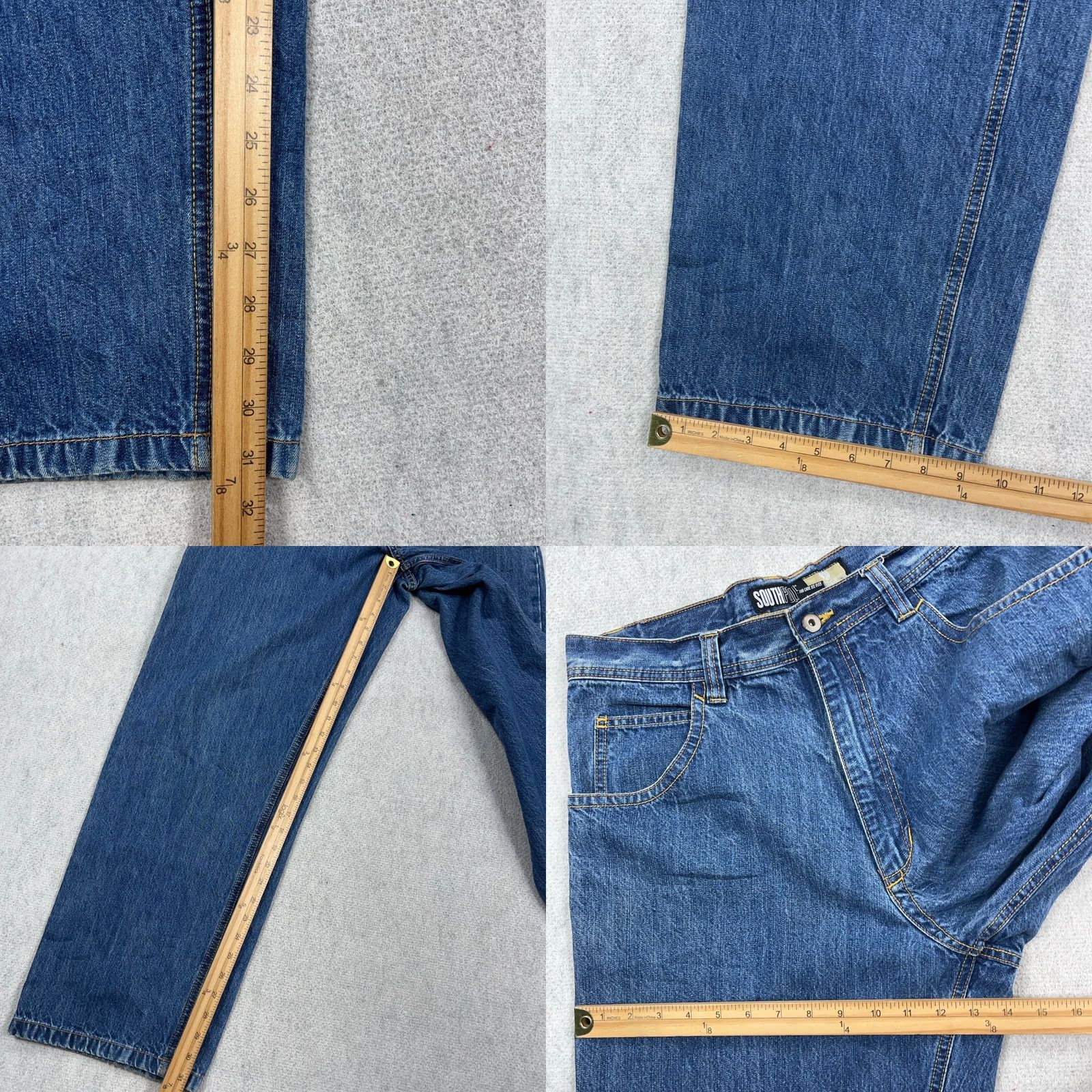Southpole VINTAGE Southpole Jeans Men 34x31 Baggy Loose Fit Med Wash Denim 5-Pocket Belt Loops Hip Hop Work Classic Modern Size US 34 / EU 50 - 8 Thumbnail