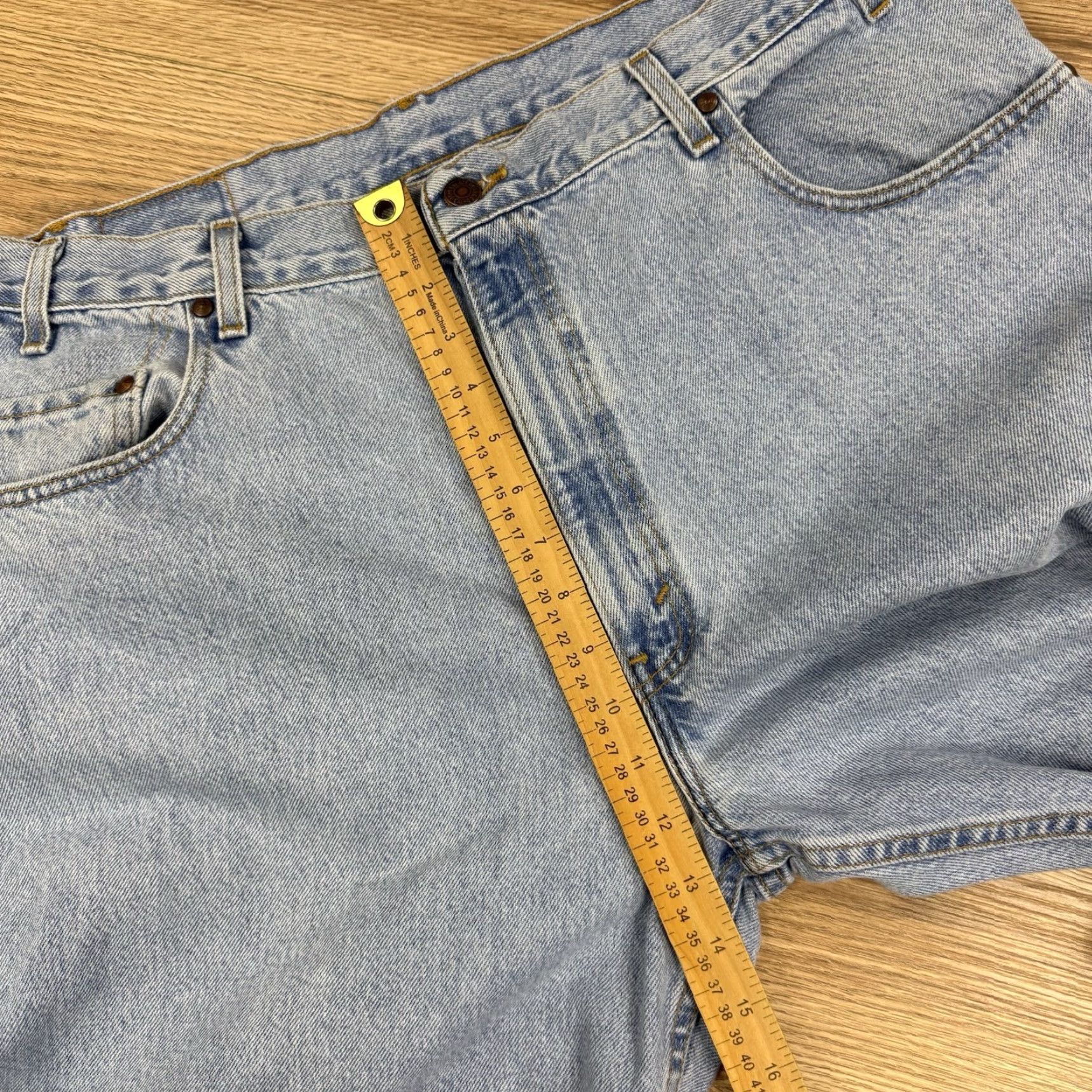 Levi's VTG Levi's 545 Jeans Mens 40x34 Light Wash Distressed 90s Grunge Straight Blue Size US 40 / EU 56 - 5 Thumbnail