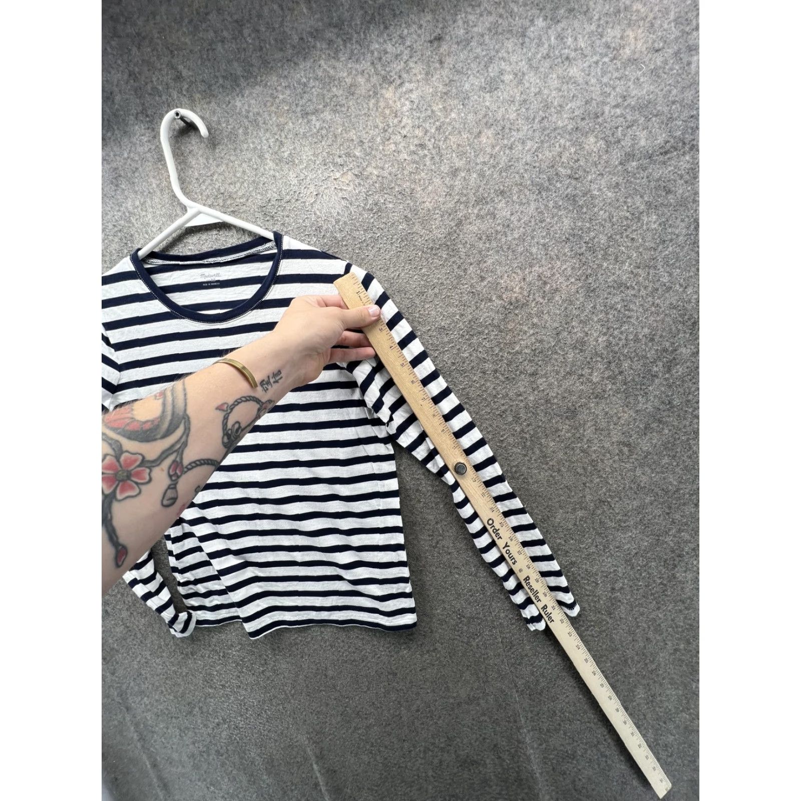 Madewell Madewell Shirt Womens XS Blue Stripe Nautical Crew Neck Long Sleeve Jersey Top Size XS / US 0-2 / IT 36-38 - 5 Thumbnail