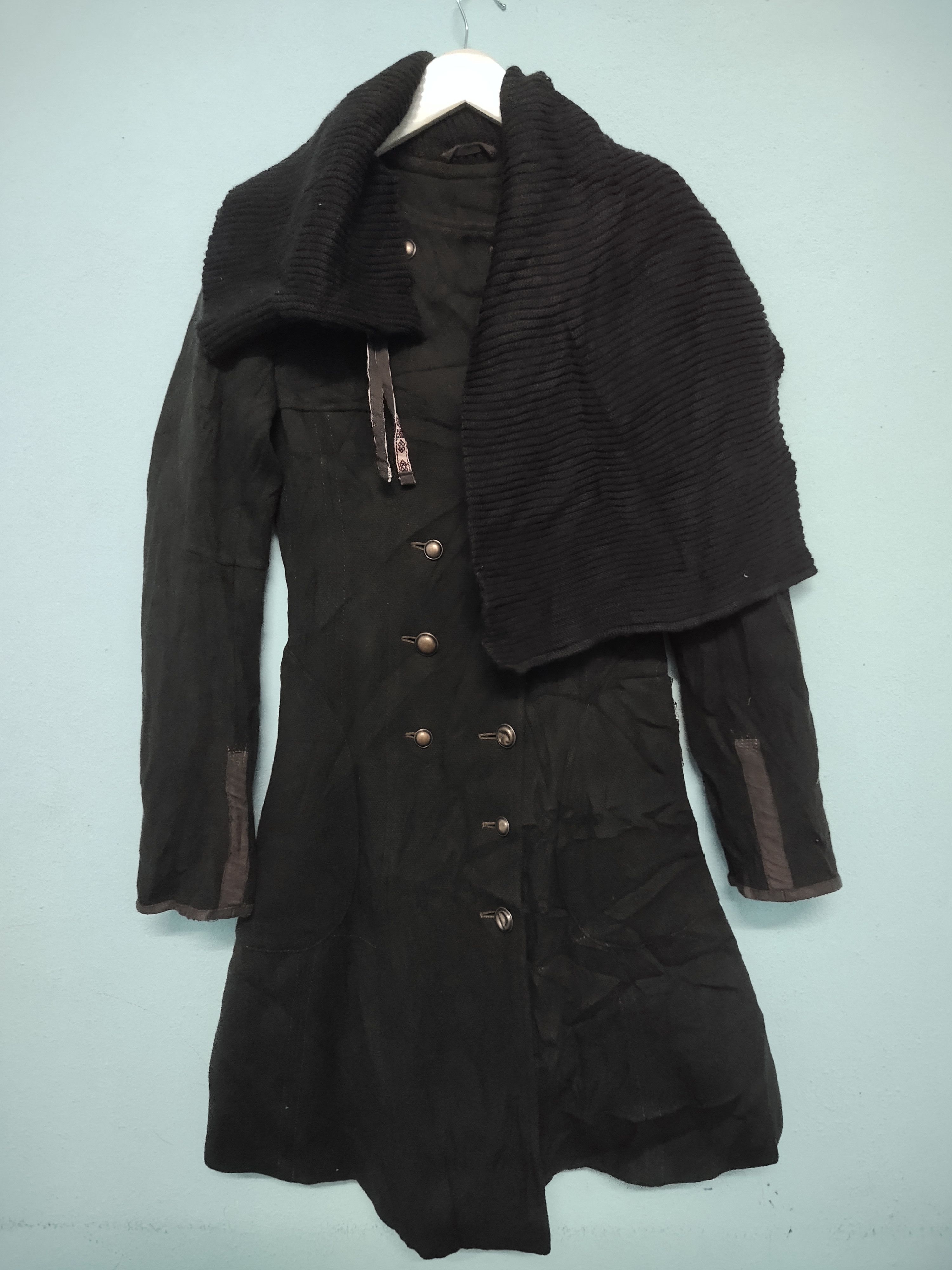 Marithe + Francois Girbaud Marithe Francois Girbaud Brown Alpaca Wool Blend Long Jacket Size S / US 4 / IT 40 - 1 Thumbnail