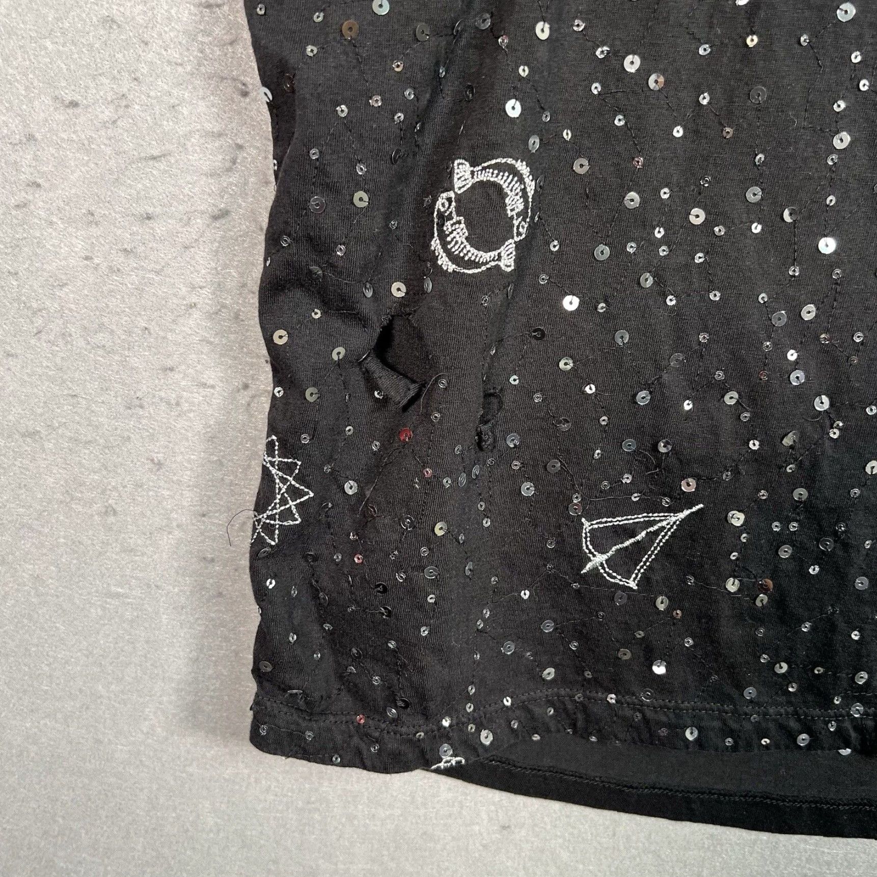 Asos VINTAGE ASOS Design T-Shirt Shirt Women Adult 6 Black Space Zodiac Signs 90s Mens? Girls? Wait. Size M / US 6-8 / IT 42-44 - 5 Thumbnail