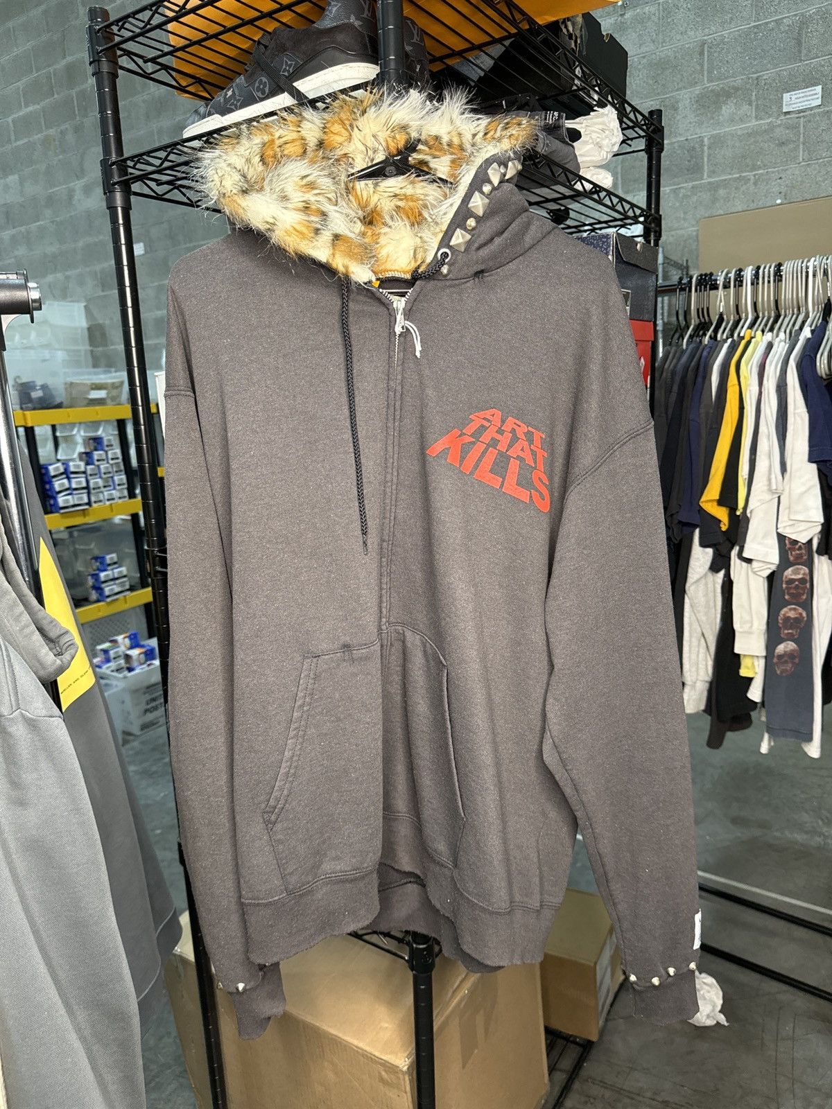 Gallery Dept. GALLERY DEPT X ATK FUR TRIMMED STUDDED ZIP UP Size US L / EU 52-54 / 3 - 5 Thumbnail