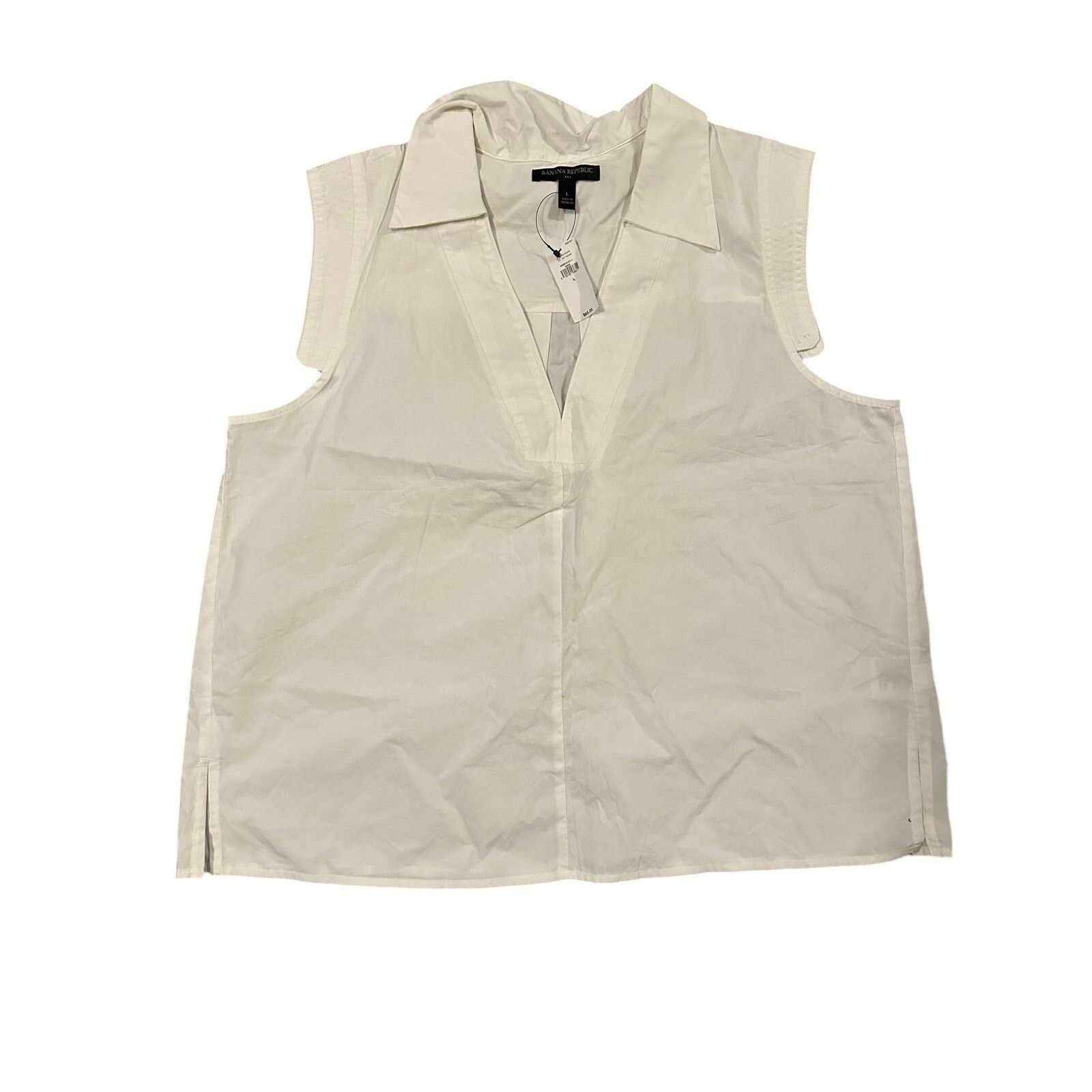 Banana Republic Banana Republic Collared sleeveless women's top NWT large Size L / US 10 / IT 46 - 1 Thumbnail