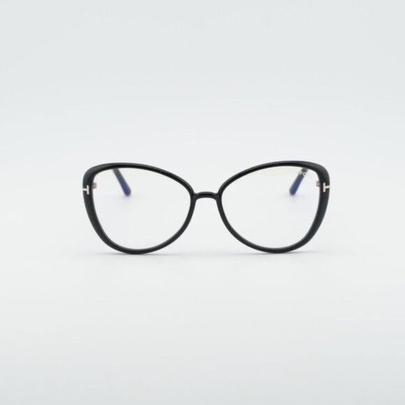 Tom Ford Tom Ford FT5907-B 001 Eyeglasses Black 55mm Butterfly Frame Size ONE SIZE - 4 Thumbnail