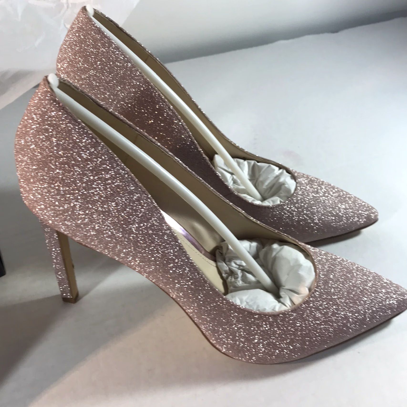 Nine West Nine West Tatiana3 Pink Glitter Faux Leather Pump Women's Size 8M High Heel Stiletto Size US 8 / IT 38 - 4 Thumbnail