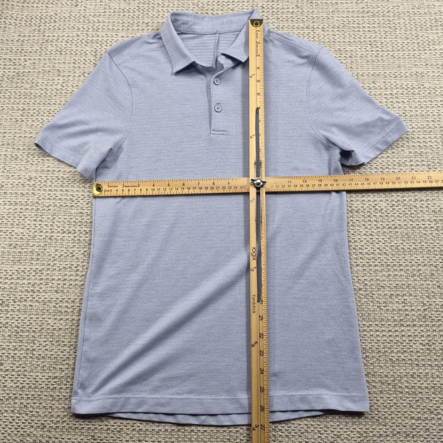 Lululemon Lululemon Polo Shirt Mens Medium Blue Solid Lightweight Performance Knit Casual Shirt Polo Size US M / EU 48-50 / 2 - 7 Thumbnail