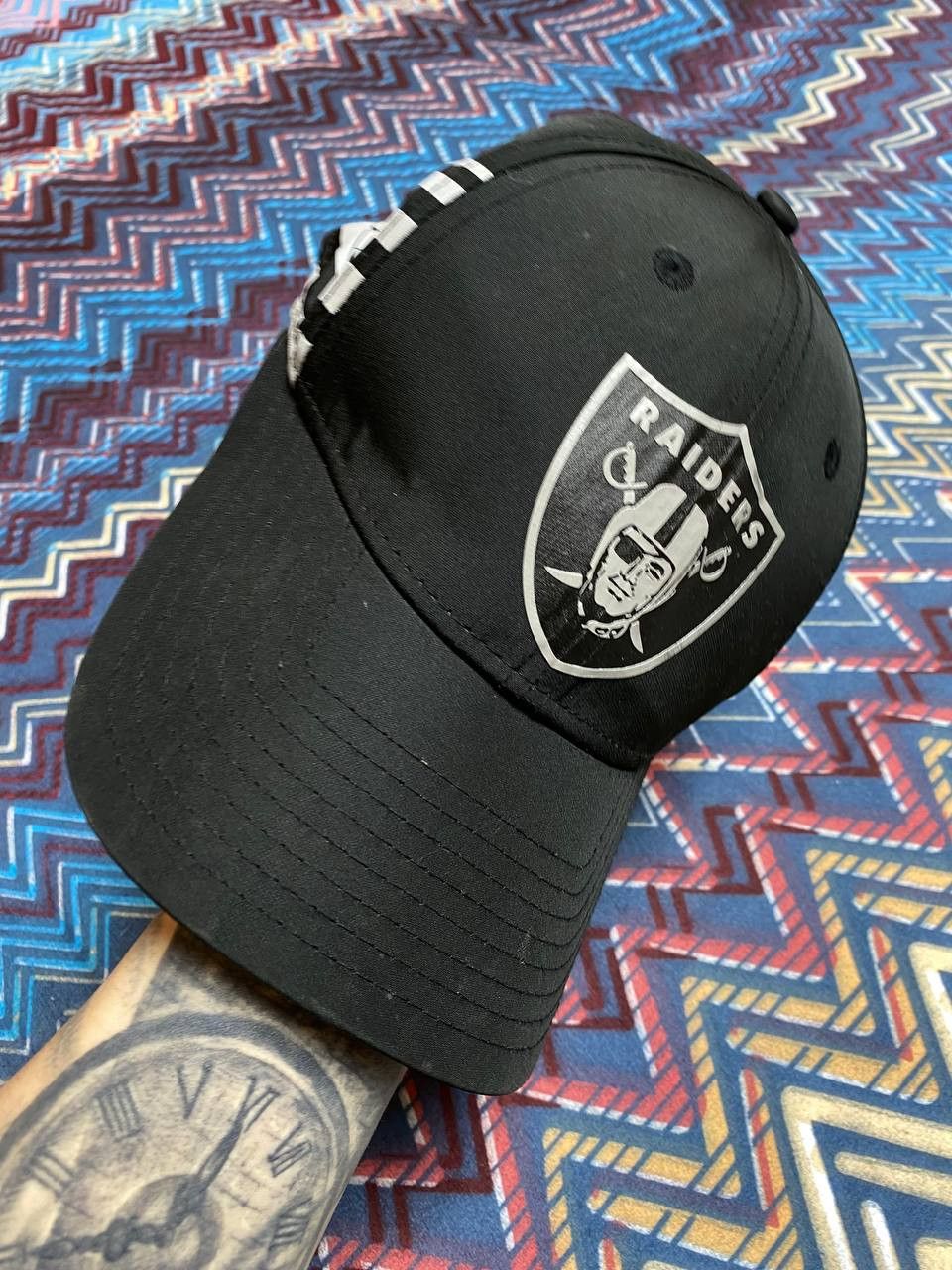 NFL × New Era Hats black Vintage New Era Cap Y2K big logo RAIDERS Size ONE SIZE - 6 Thumbnail