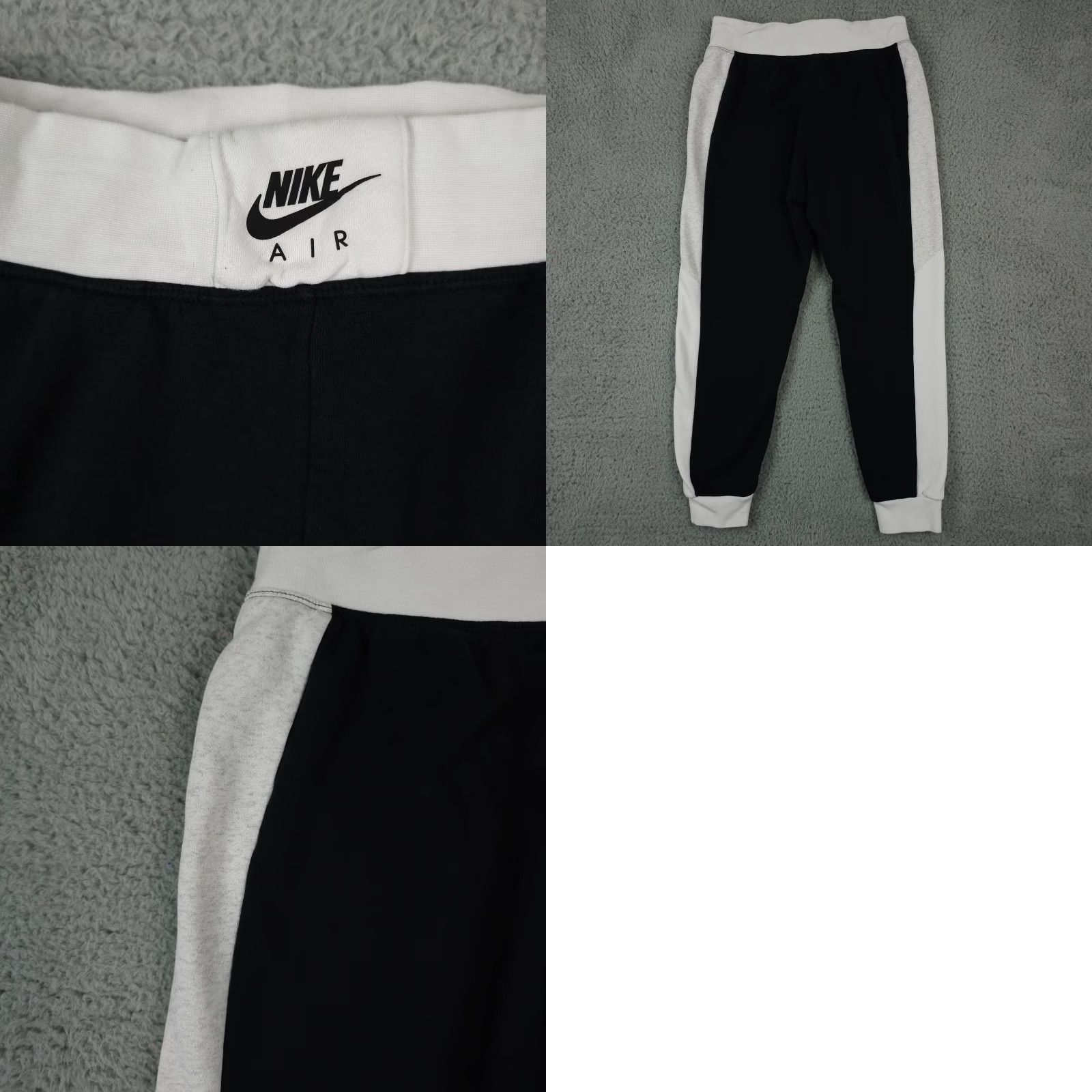 Nike Nike Air Pants Womens Medium Black White Gray Colorblock Jogger Tapered Ankle Sportswear Size 32" / US 10 / IT 46 - 9 Thumbnail