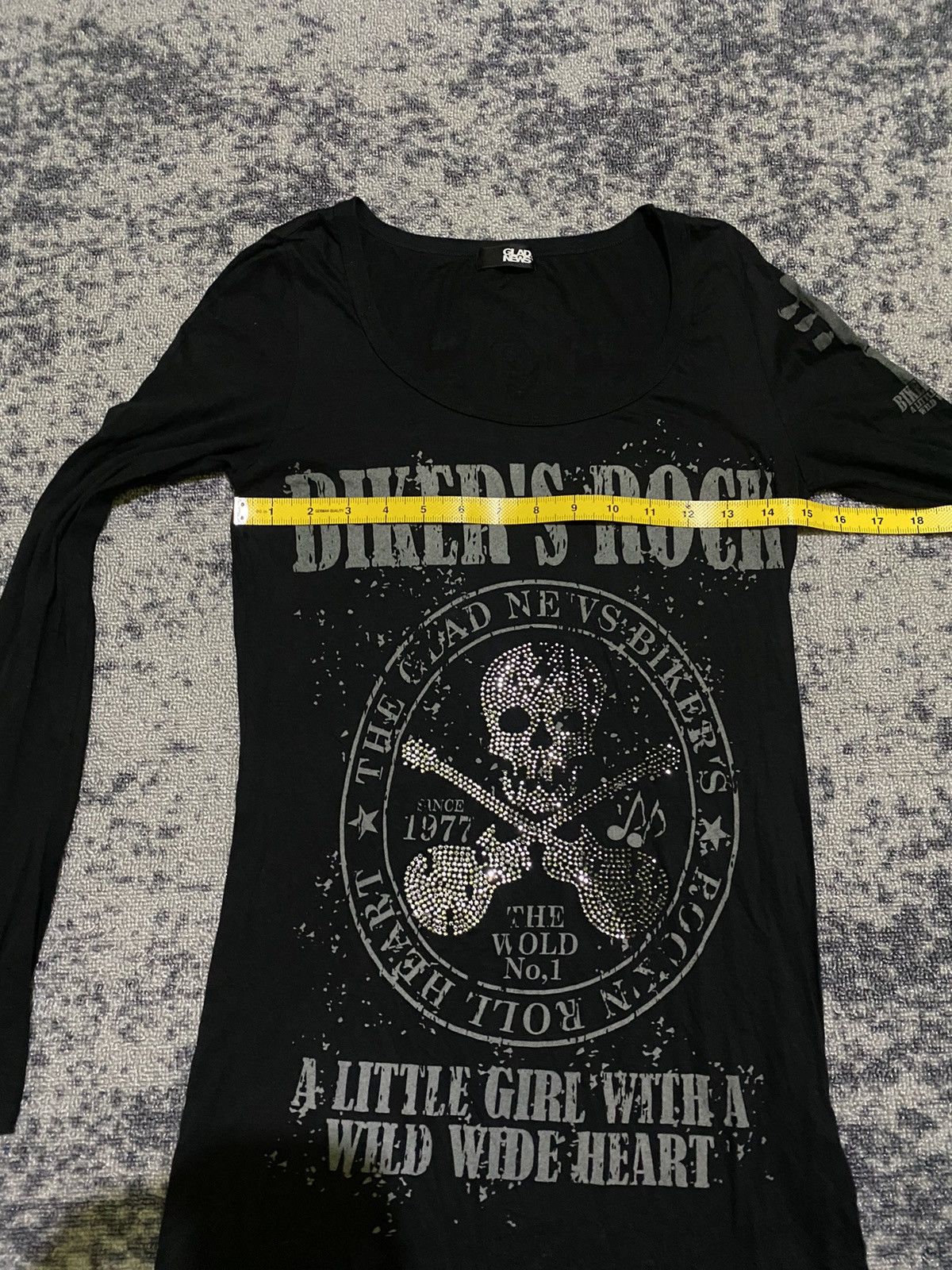 Hysteric Glamour × If Six Was Nine × Japanese Brand Y2k Glad news skull ifsixwasnine longsleeve Size M / US 6-8 / IT 42-44 - 9 Thumbnail