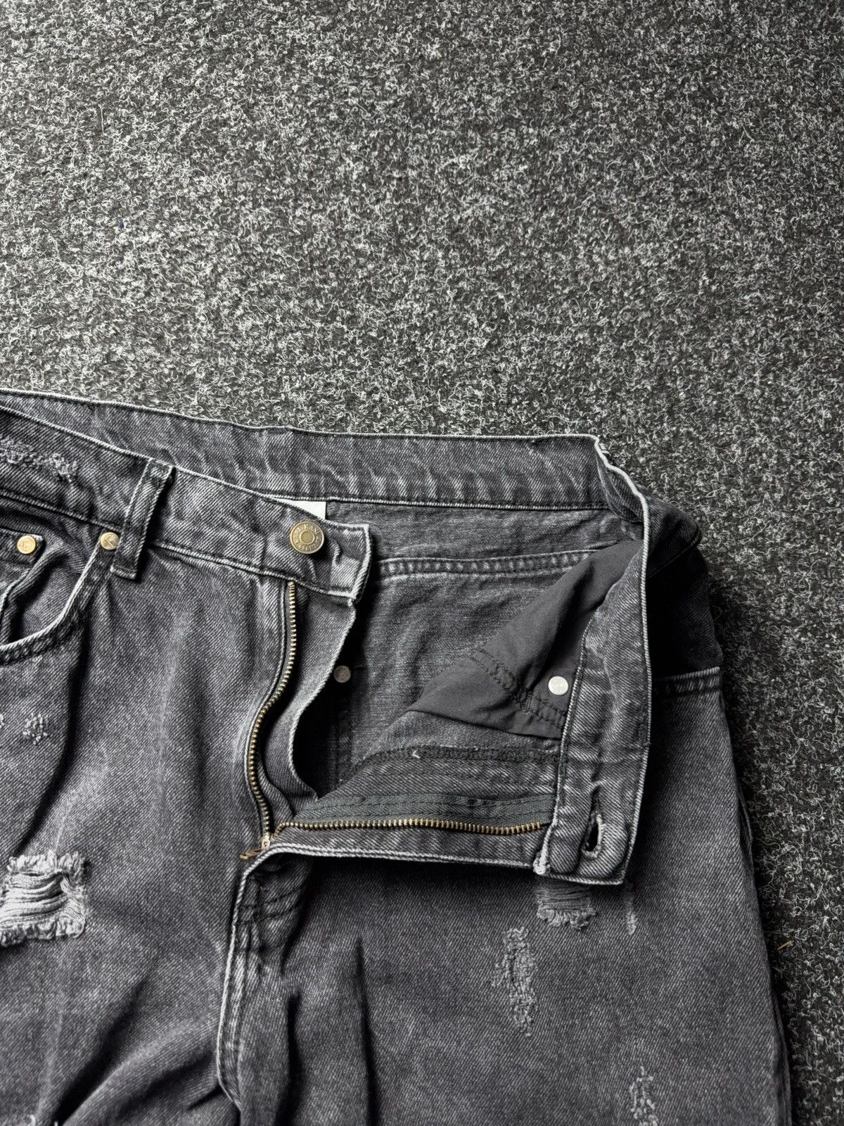 Karl Kani Vintage Karl Kani Carpenter SK8 00s Denim Jeans Black 90s Size US 31 - 10 Thumbnail
