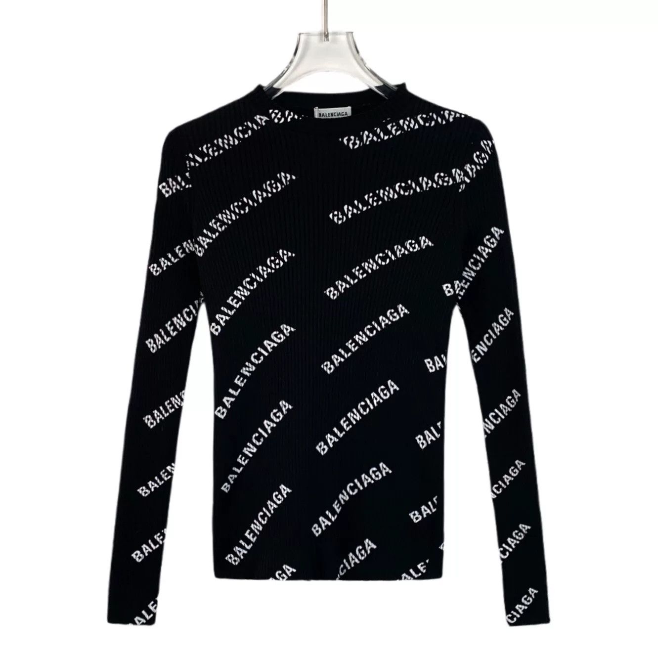Balenciaga balenciaga black logo knit sweater xs Size US XS / EU 42 / 0 - 1 Thumbnail